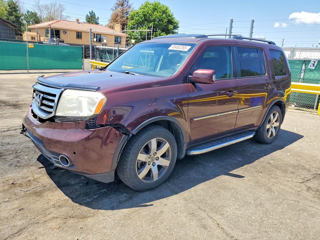 2013 Honda Pilot Touring Burgundy vin: 5FNYF4H96DB017386