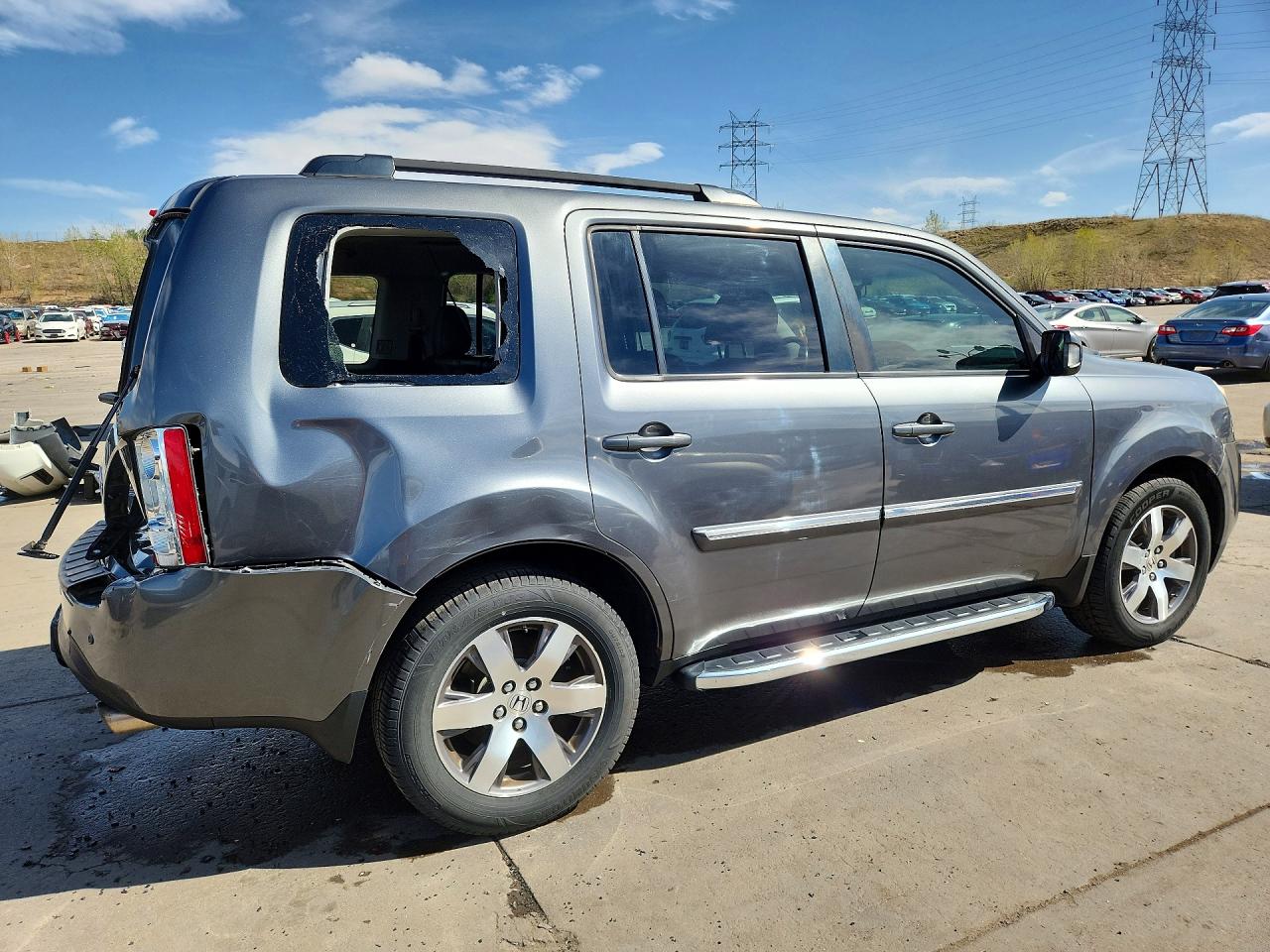 2013 Honda Pilot Touring Серый vin: 5FNYF4H96DB039288