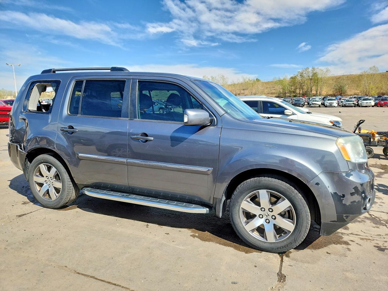 2013 Honda Pilot Touring Серый vin: 5FNYF4H96DB039288