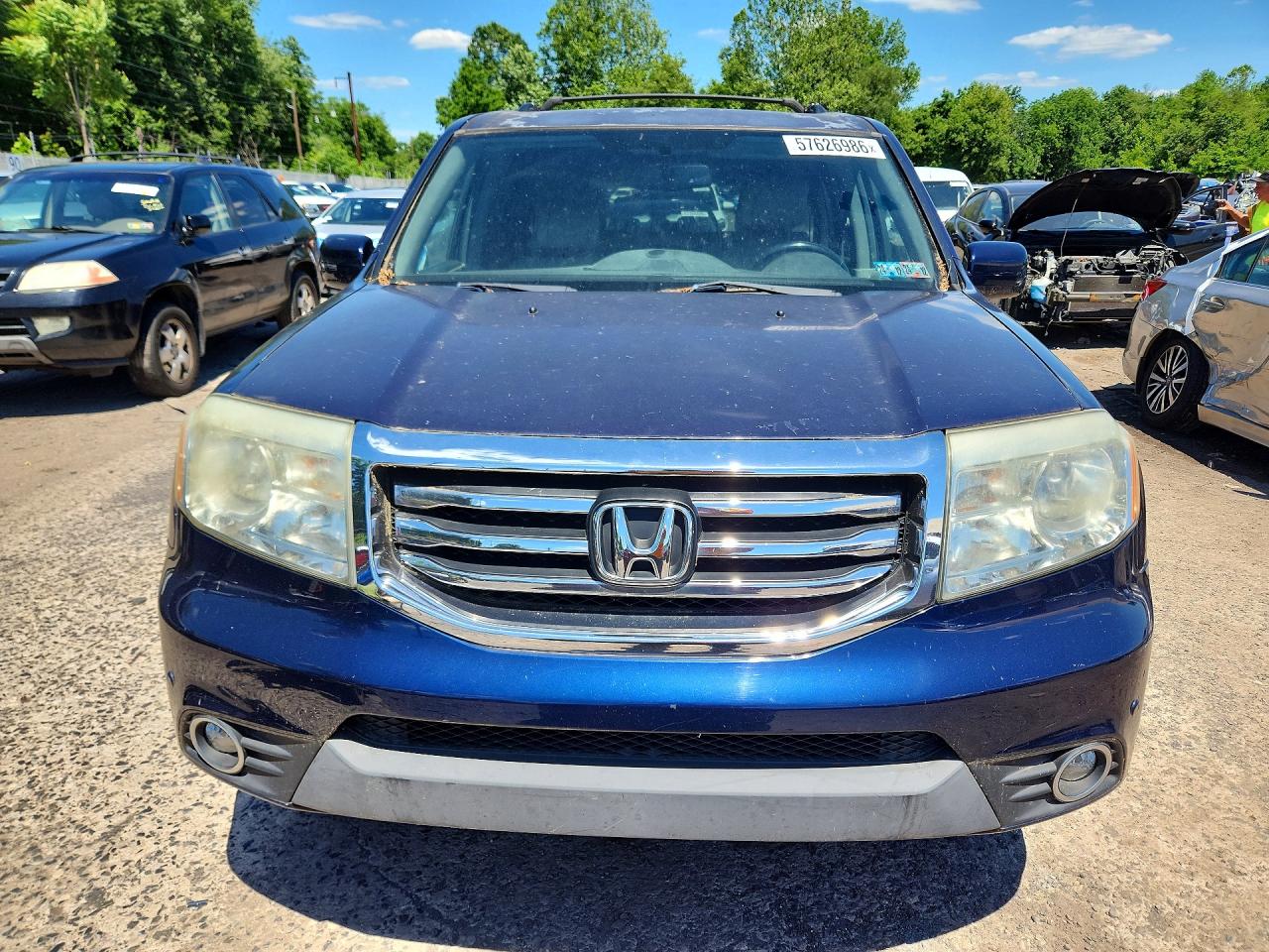 2013 Honda Pilot Touring Blue vin: 5FNYF4H96DB048959