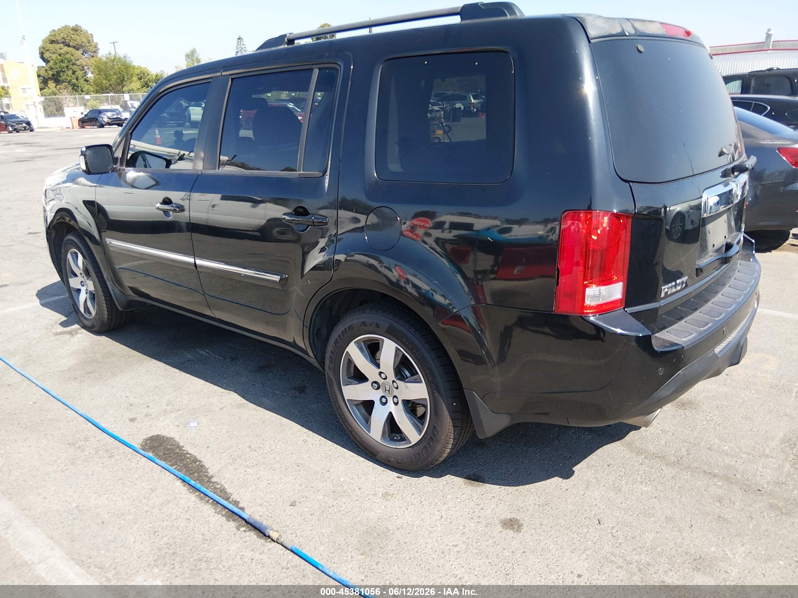 2013 Honda Pilot Touring Black vin: 5FNYF4H96DB071481