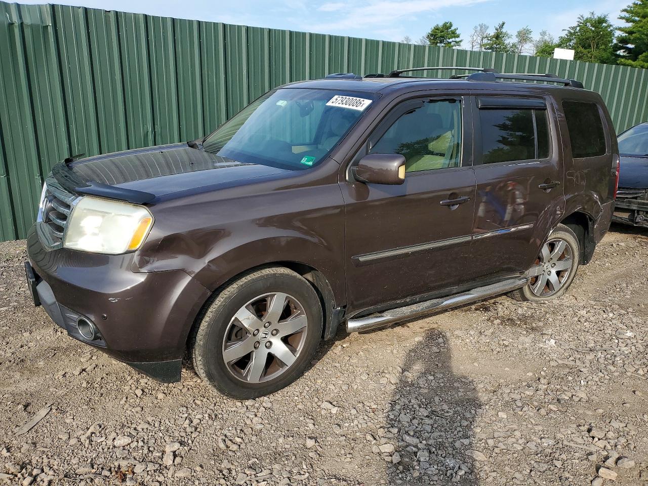 2014 Honda Pilot Touring Brown vin: 5FNYF4H96EB008382