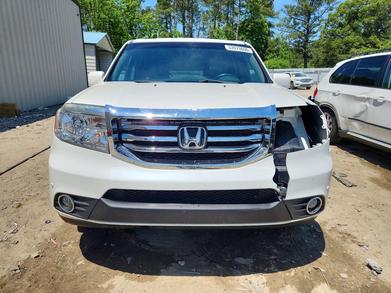 2014 Honda Pilot Touring White vin: 5FNYF4H96EB042001