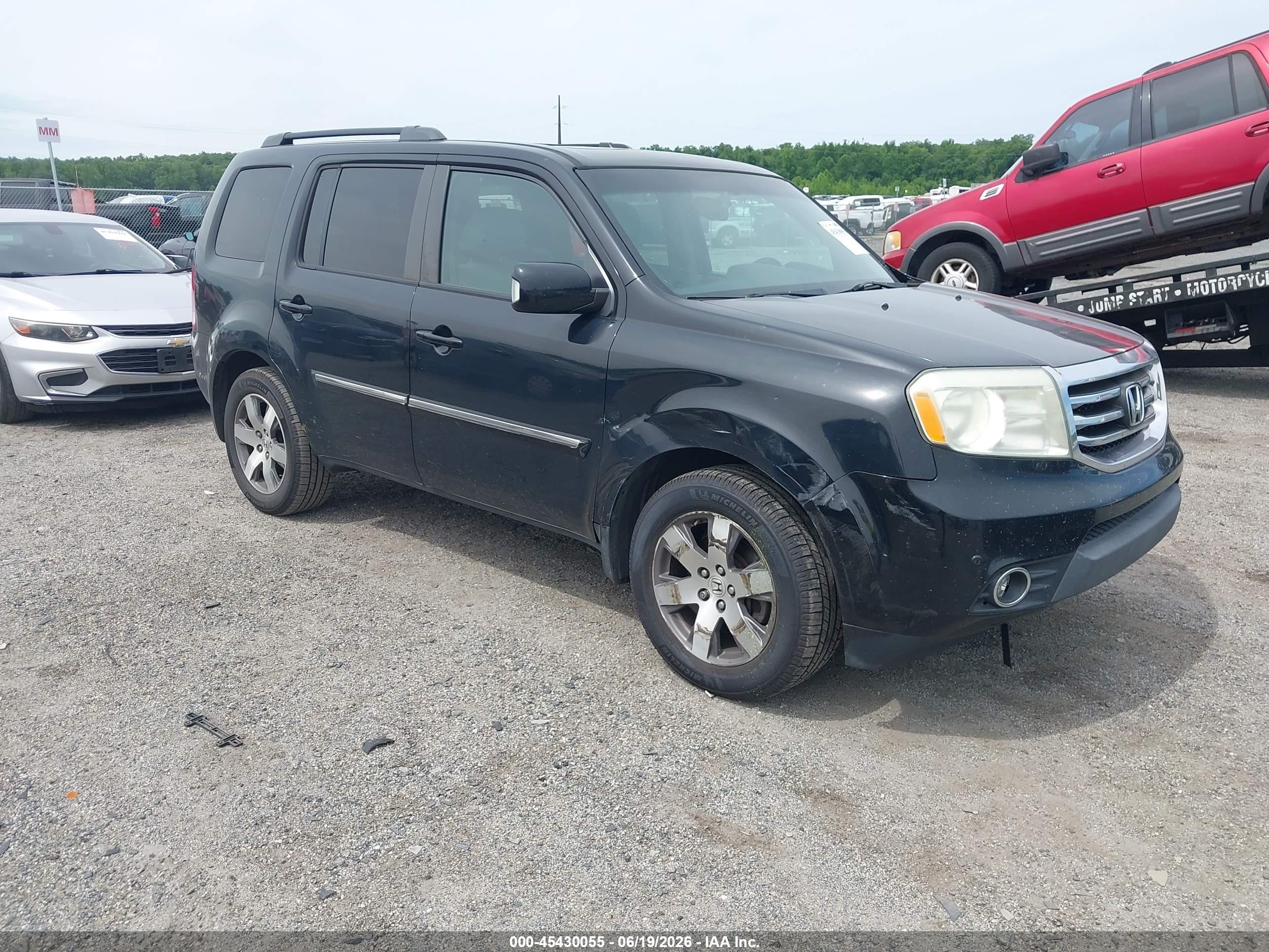 2014 Honda Pilot Touring Black vin: 5FNYF4H96EB050390