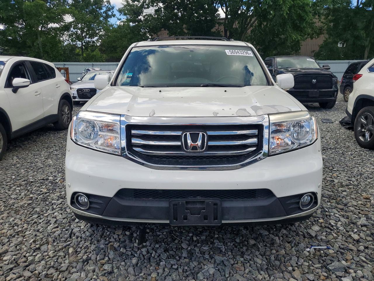 2014 Honda Pilot Touring White vin: 5FNYF4H96EB051555