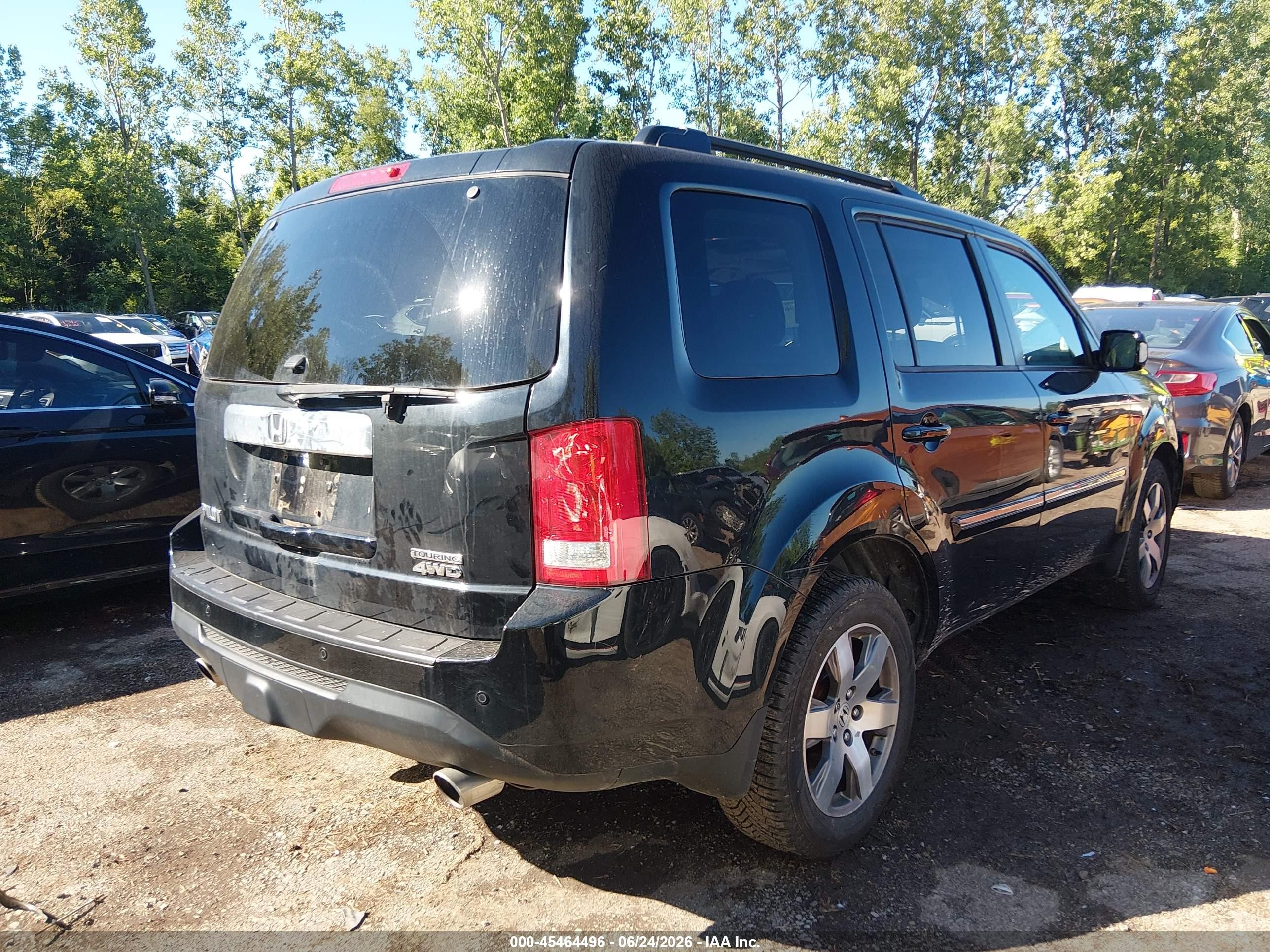 2015 Honda Pilot Touring Черный vin: 5FNYF4H96FB053937