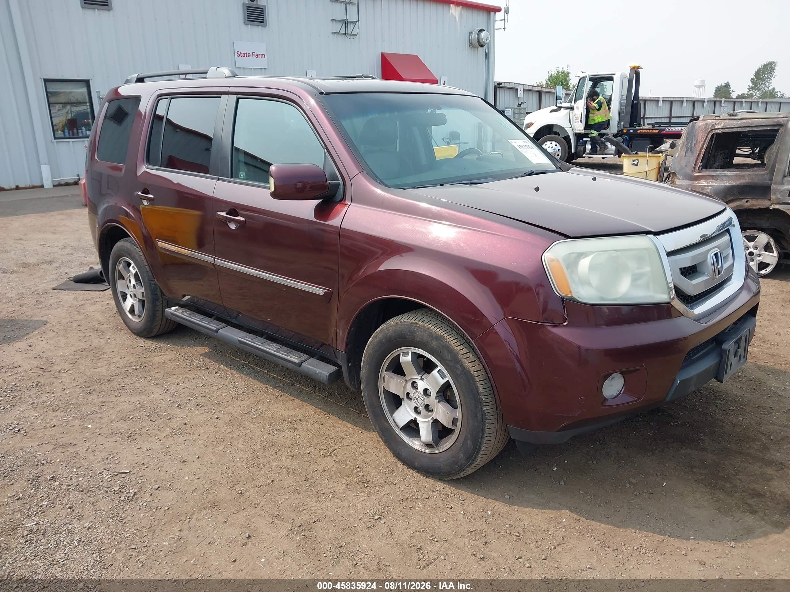 2010 Honda Pilot Touring Purple vin: 5FNYF4H97AB034354