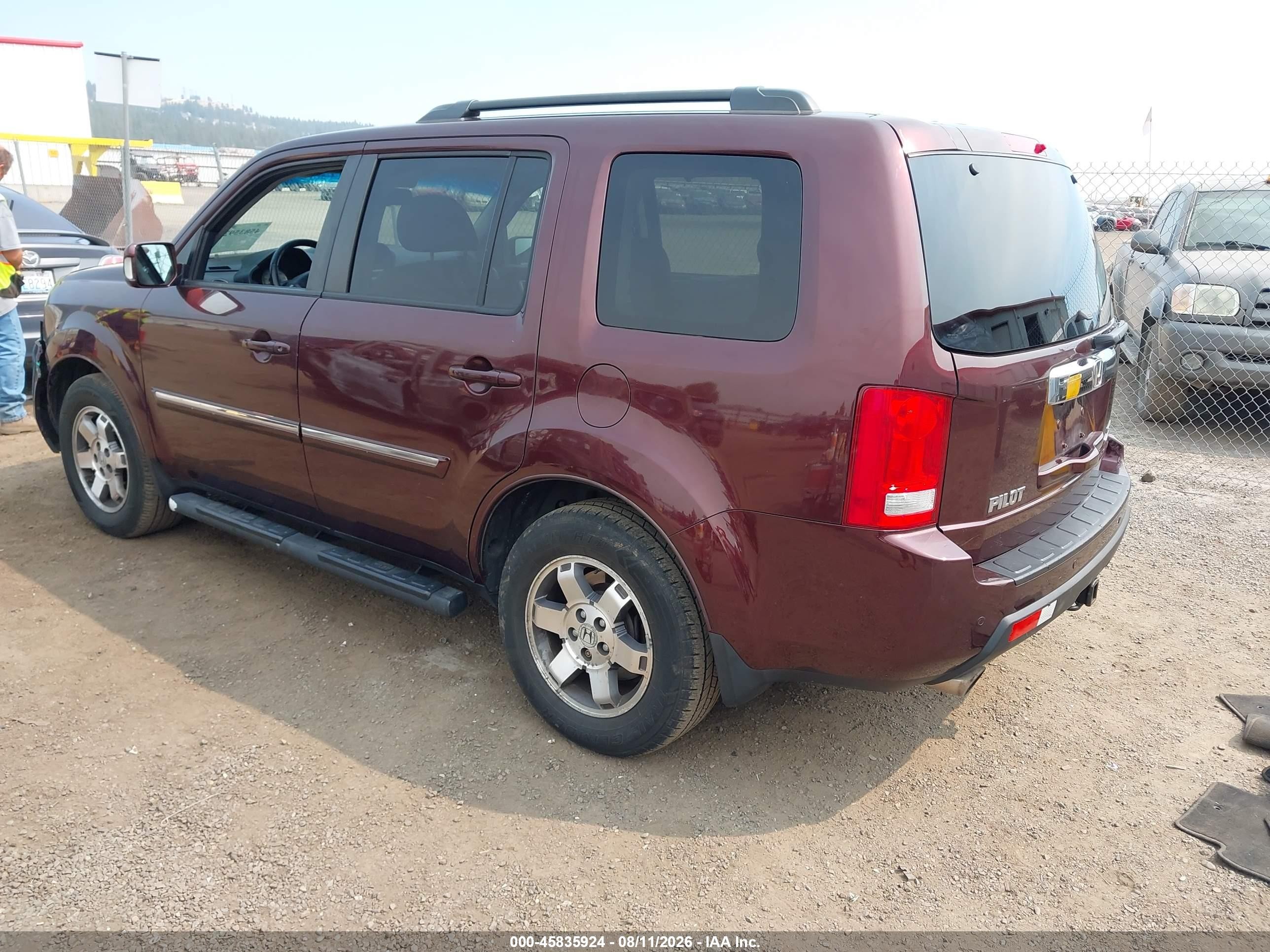 2010 Honda Pilot Touring Purple vin: 5FNYF4H97AB034354