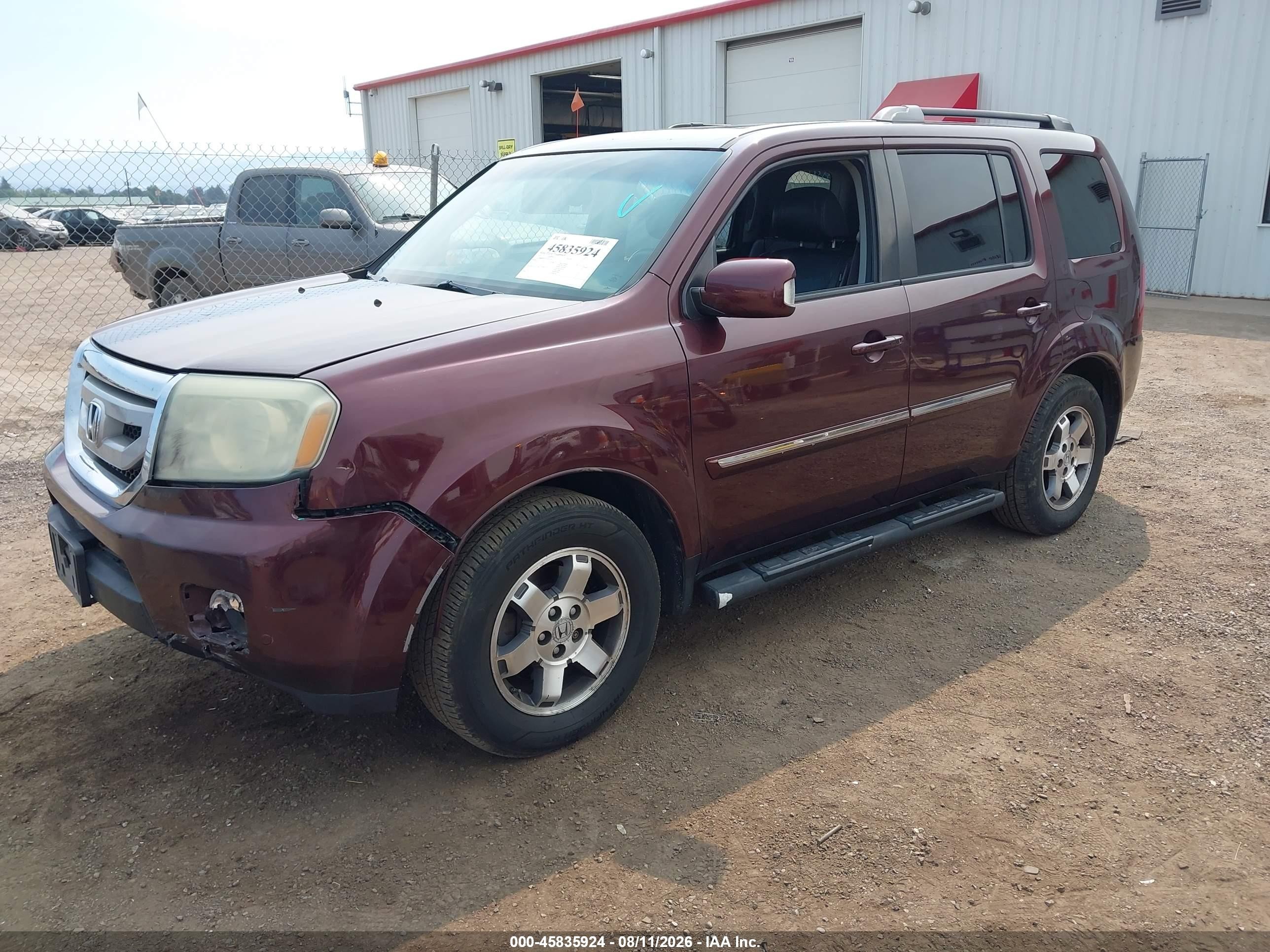 2010 Honda Pilot Touring Purple vin: 5FNYF4H97AB034354