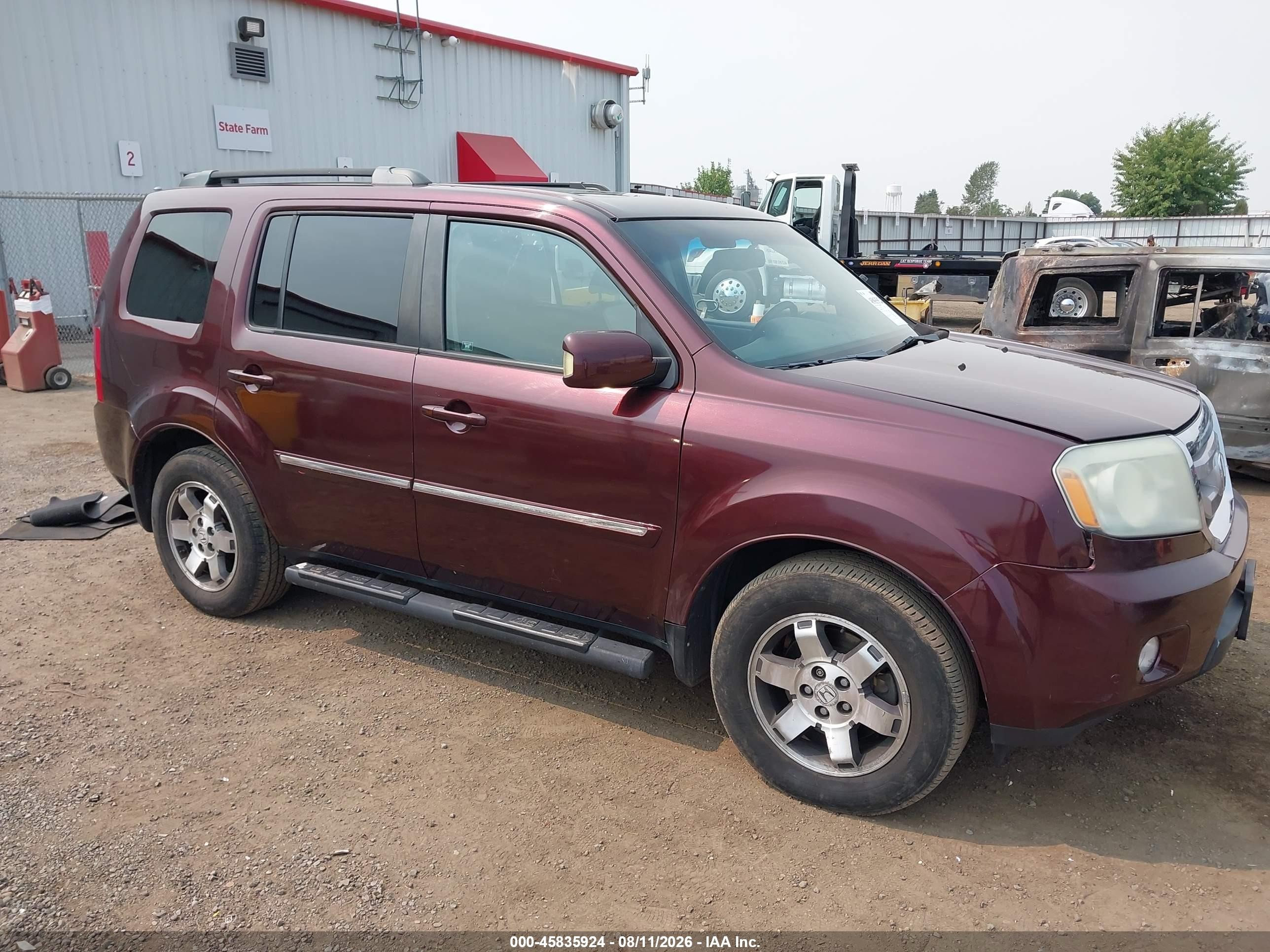 2010 Honda Pilot Touring Purple vin: 5FNYF4H97AB034354