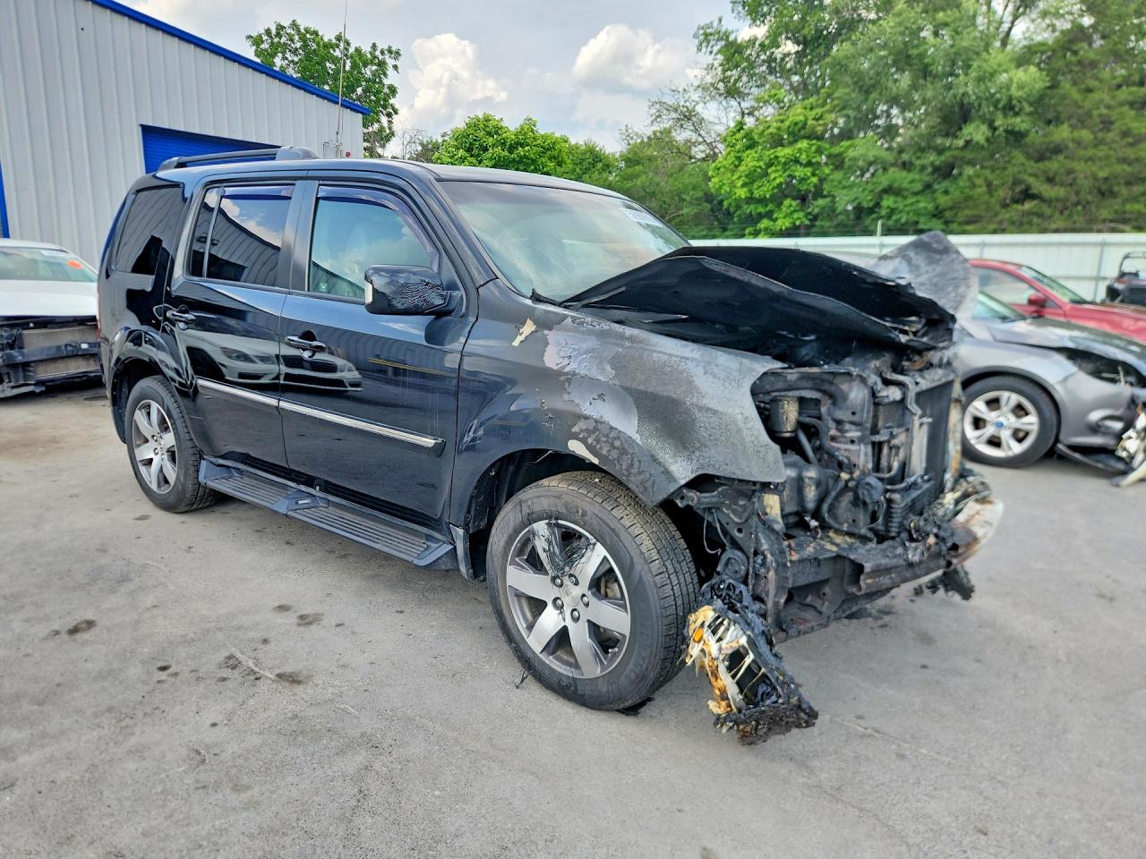2012 Honda Pilot Touring Black vin: 5FNYF4H97CB023132
