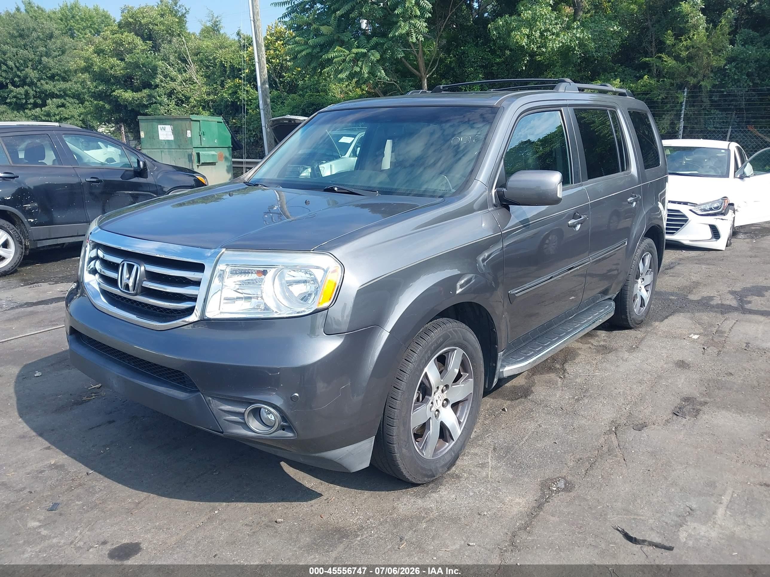 2012 Honda Pilot Touring Gray vin: 5FNYF4H97CB050475