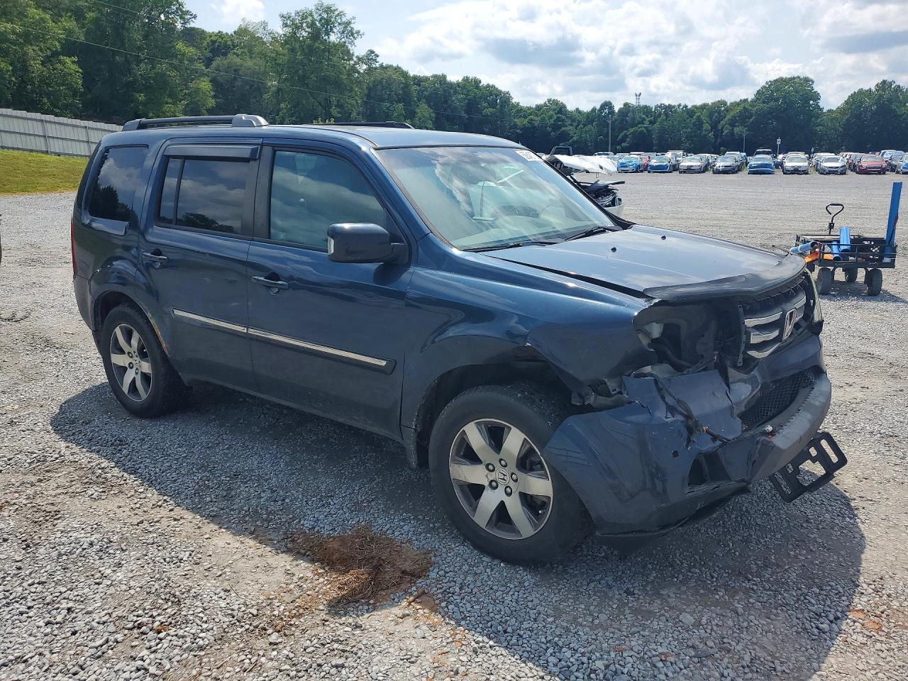 2012 Honda Pilot Touring Blue vin: 5FNYF4H97CB051402
