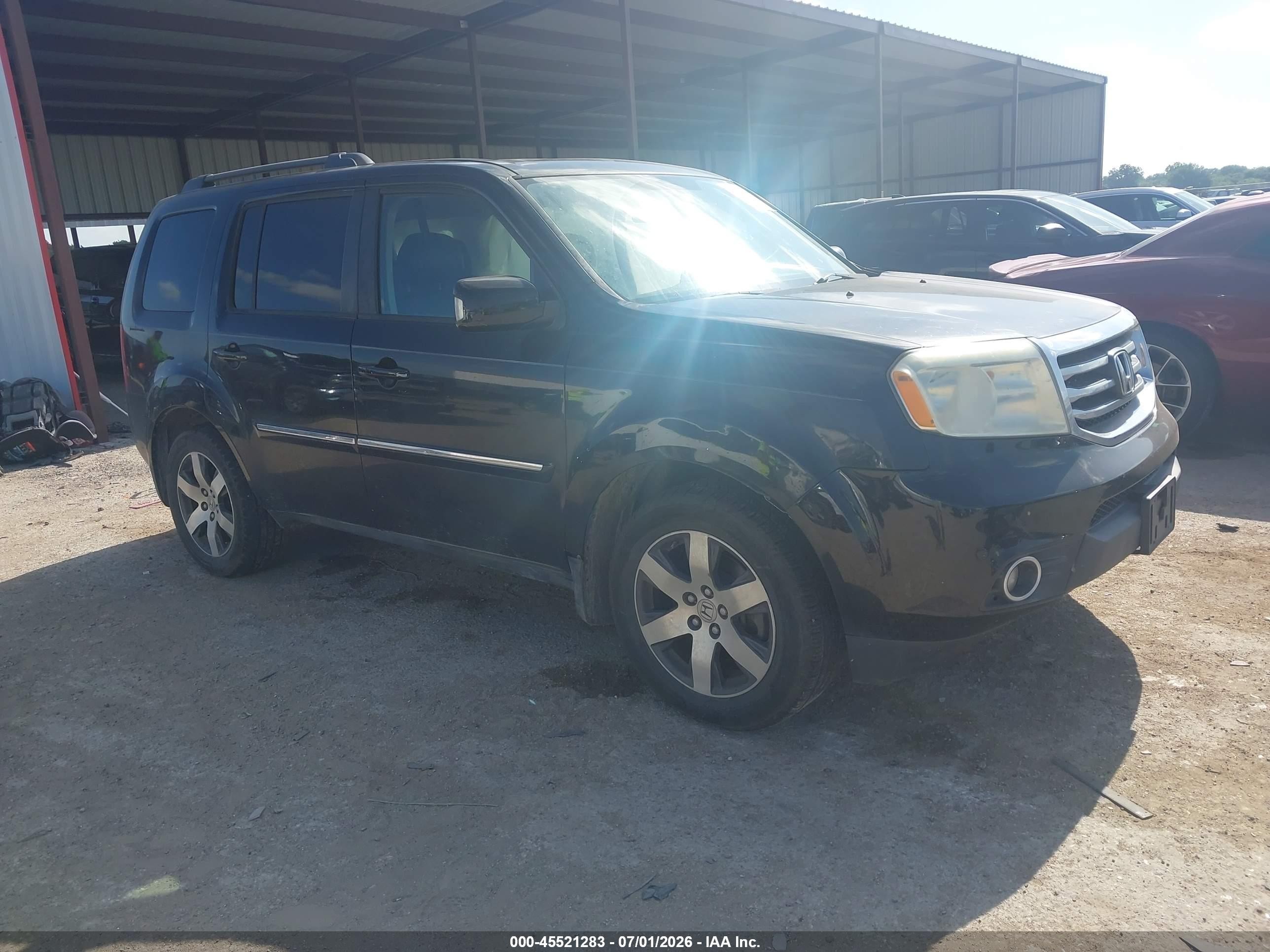 2013 Honda Pilot Touring Black vin: 5FNYF4H97DB018711