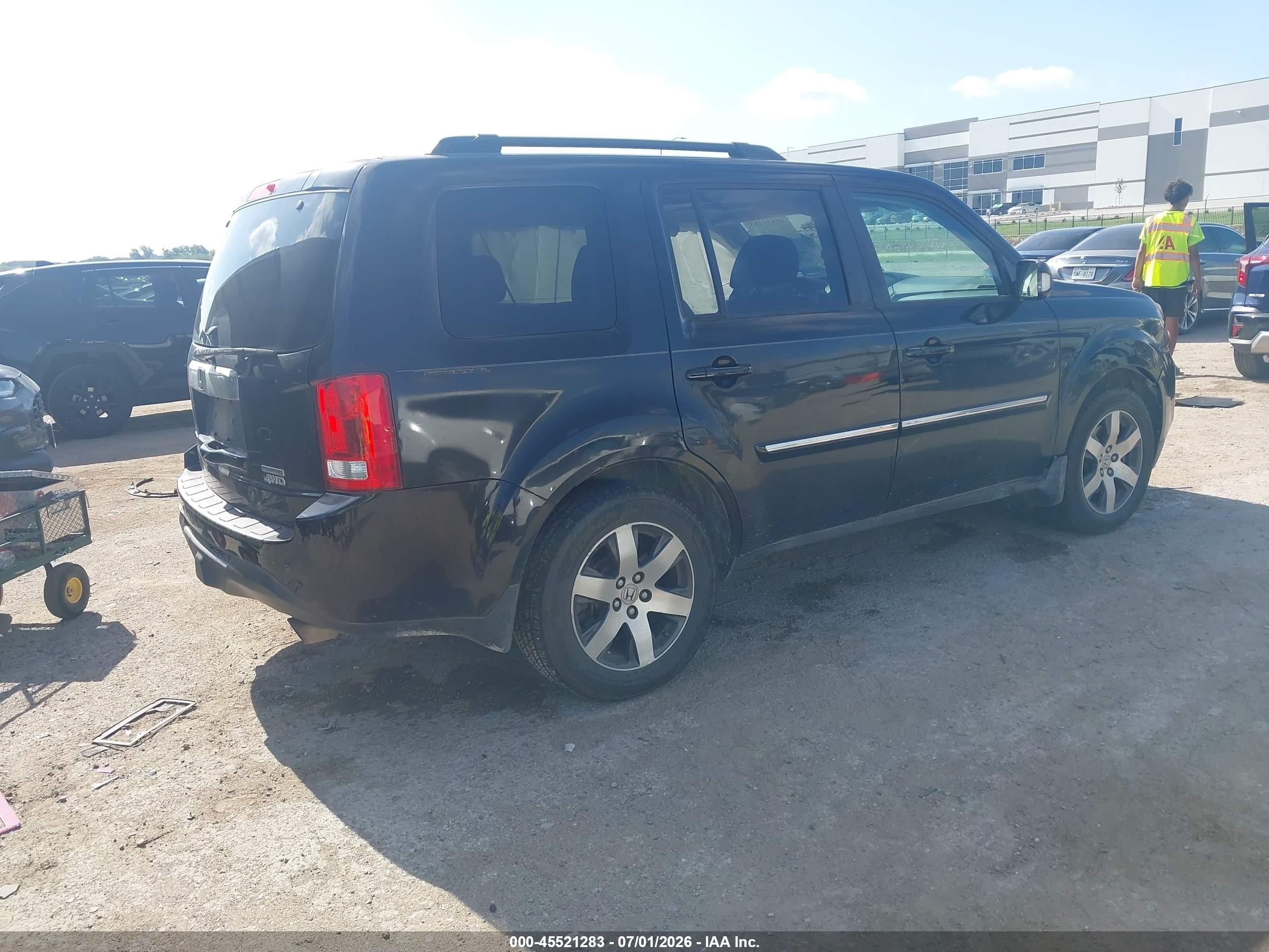 2013 Honda Pilot Touring Black vin: 5FNYF4H97DB018711
