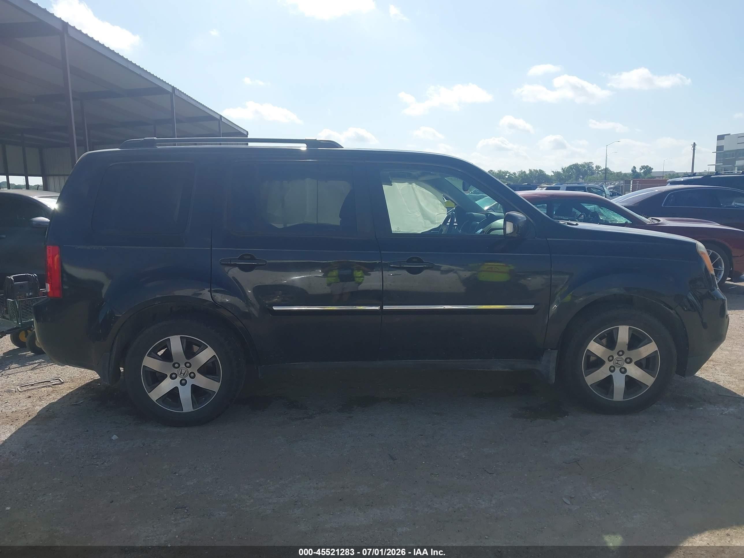 2013 Honda Pilot Touring Black vin: 5FNYF4H97DB018711