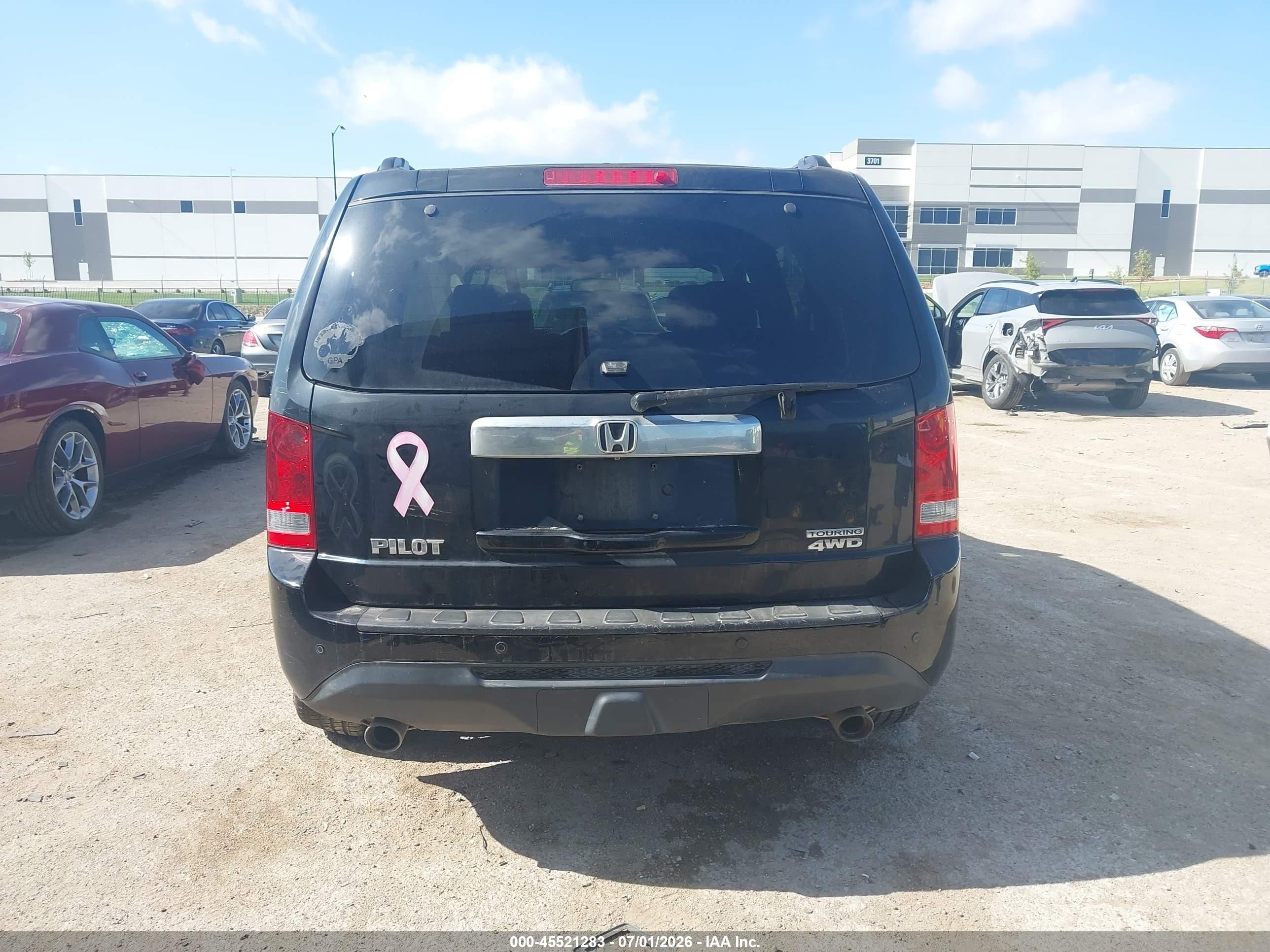 2013 Honda Pilot Touring Black vin: 5FNYF4H97DB018711