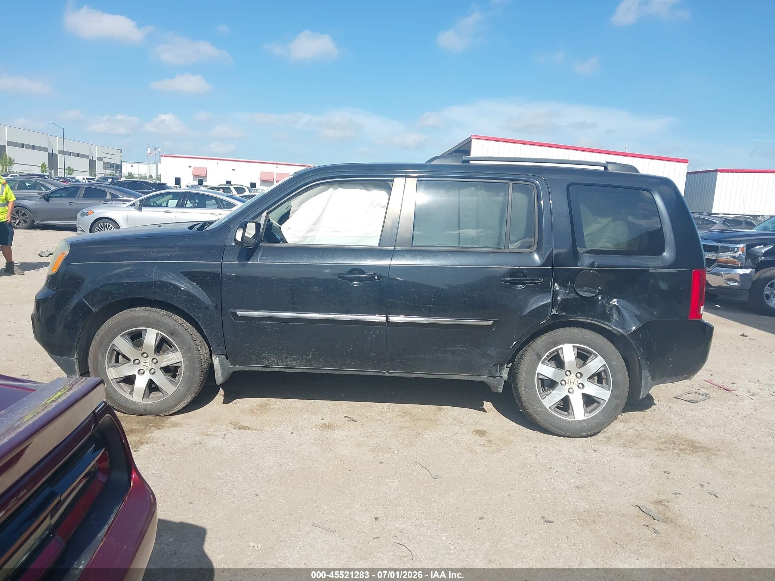 2013 Honda Pilot Touring Black vin: 5FNYF4H97DB018711