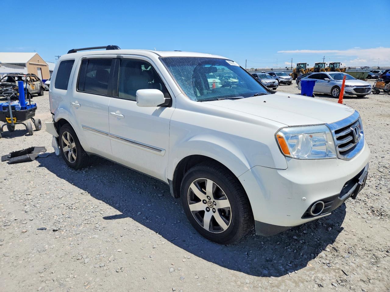 2013 Honda Pilot Touring White vin: 5FNYF4H97DB023441