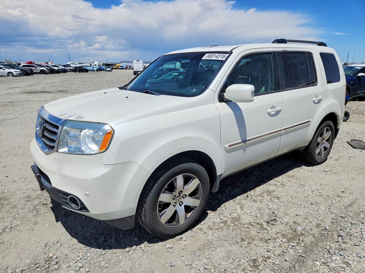 2013 Honda Pilot Touring White vin: 5FNYF4H97DB023441