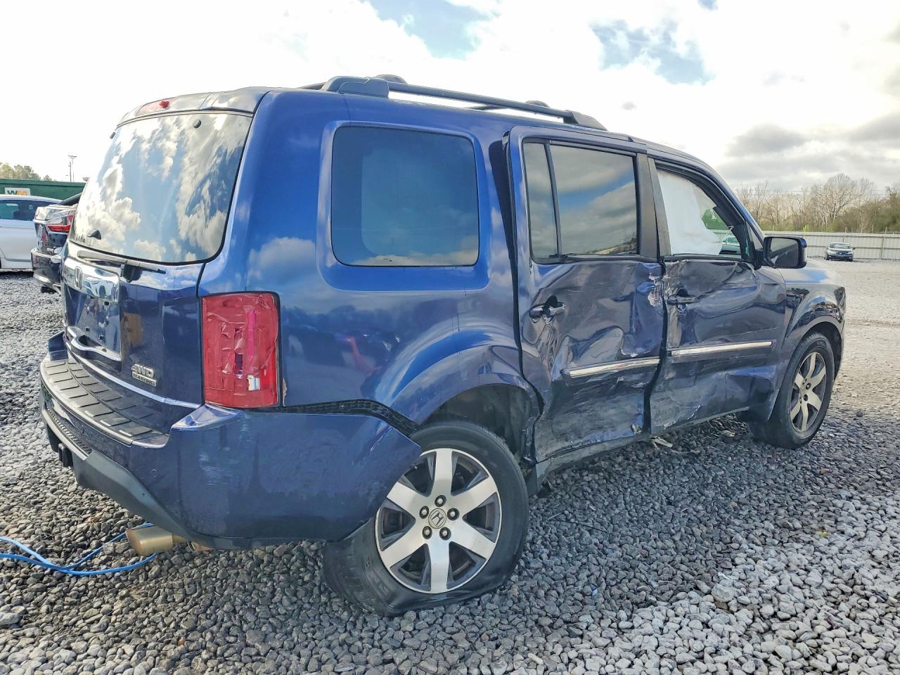 2013 Honda Pilot Touring Blue vin: 5FNYF4H97DB024685