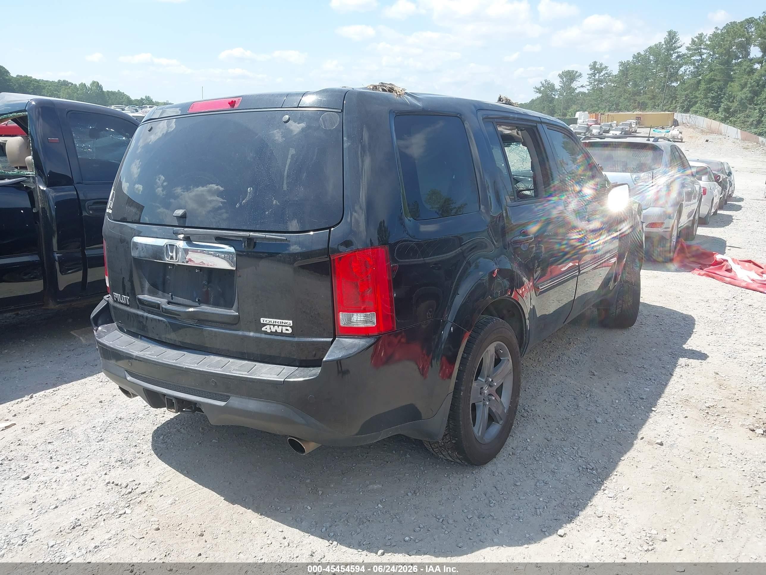 2013 Honda Pilot Touring Black vin: 5FNYF4H97DB033080