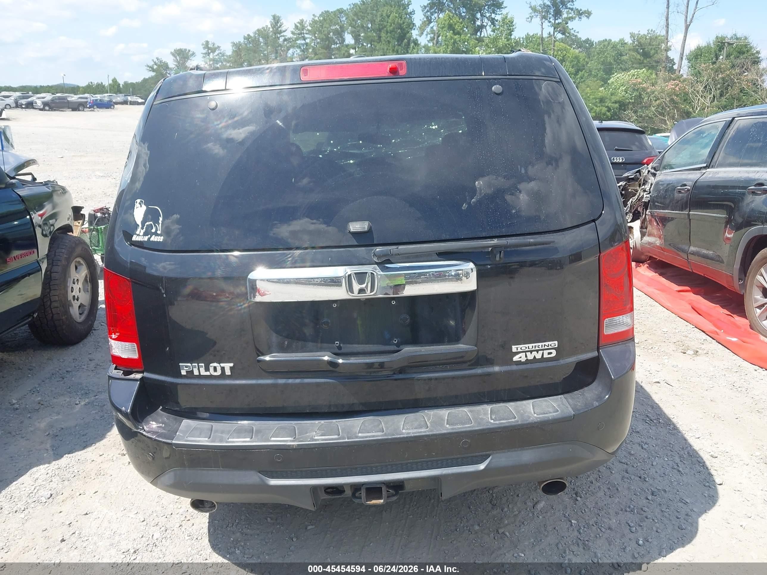 2013 Honda Pilot Touring Black vin: 5FNYF4H97DB033080