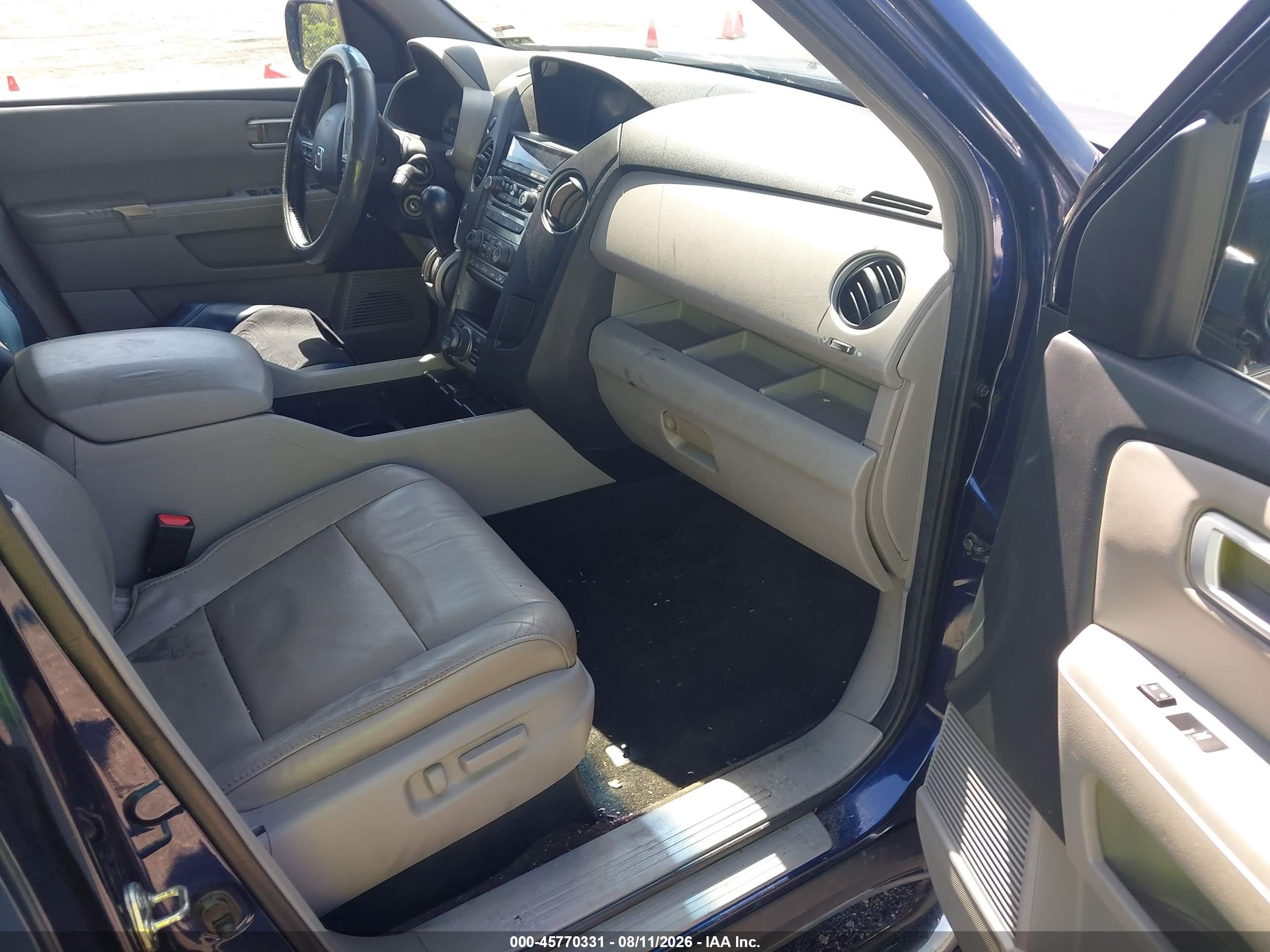 2014 Honda Pilot Touring Blue vin: 5FNYF4H97EB019245