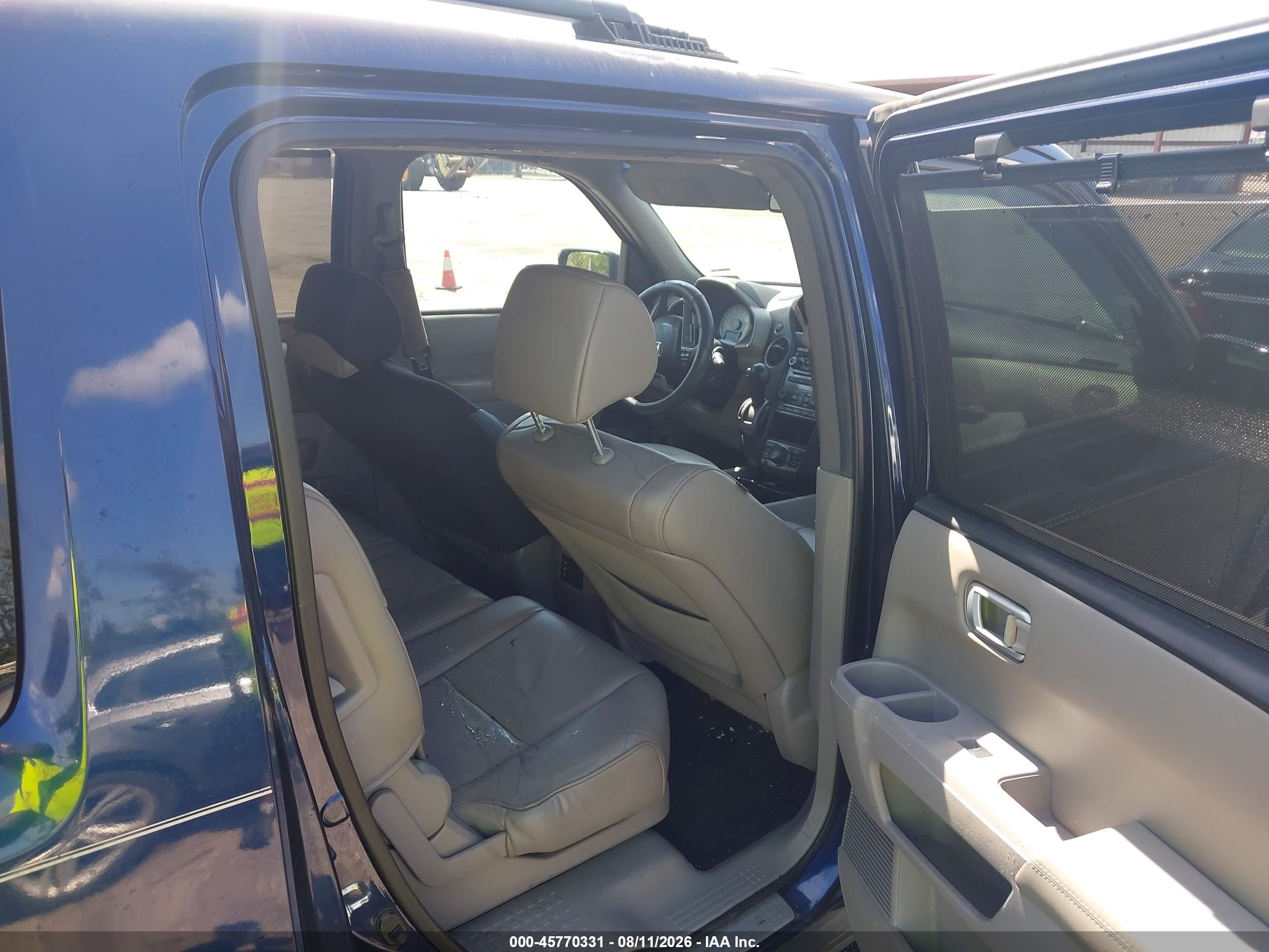 2014 Honda Pilot Touring Blue vin: 5FNYF4H97EB019245
