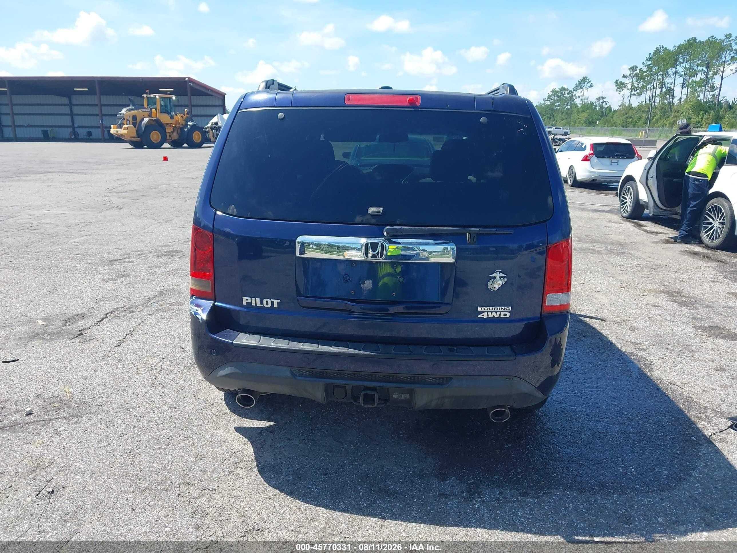 2014 Honda Pilot Touring Blue vin: 5FNYF4H97EB019245