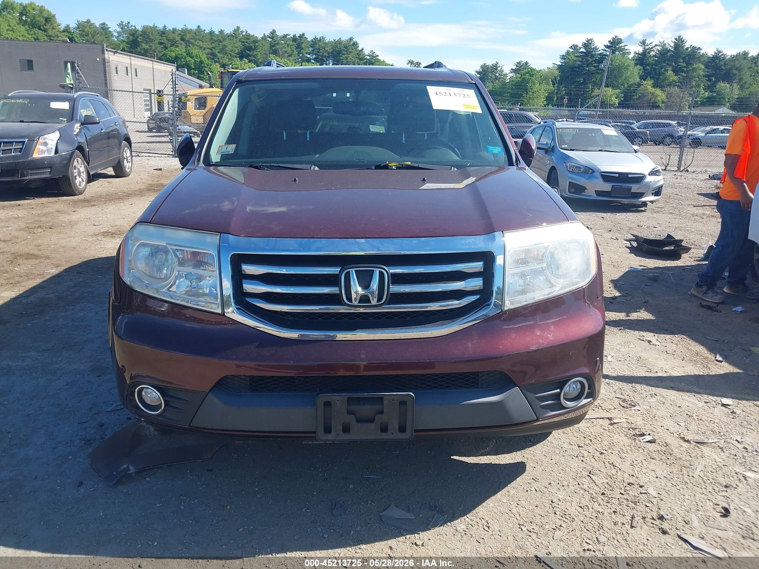 2014 Honda Pilot Touring Бордовый vin: 5FNYF4H97EB029077
