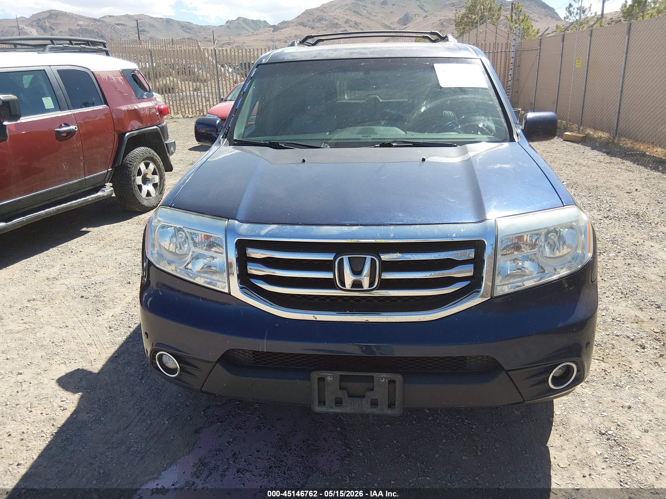 2014 Honda Pilot Touring Blue vin: 5FNYF4H97EB051595