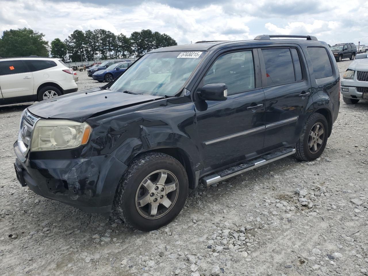 2010 Honda Pilot Touring Black vin: 5FNYF4H98AB014498