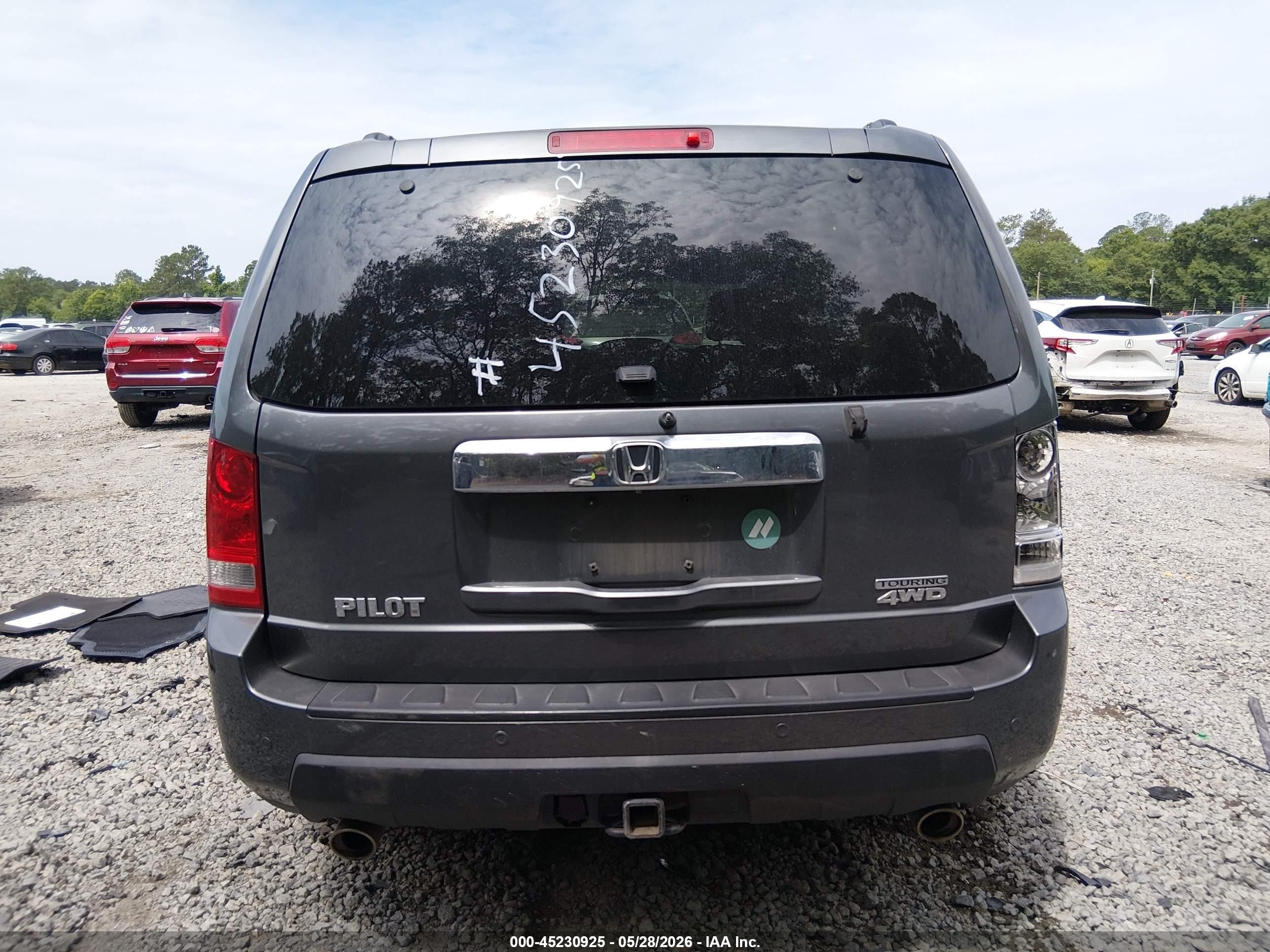 2011 Honda Pilot Touring Серый vin: 5FNYF4H98BB081104