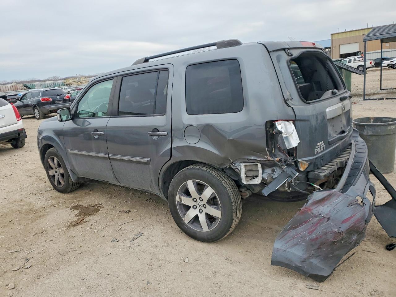2012 Honda Pilot Touring Gray vin: 5FNYF4H98CB034592