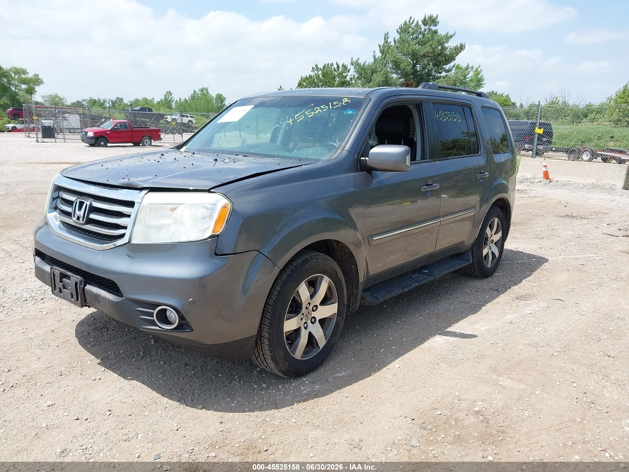 2012 Honda Pilot Touring Gray vin: 5FNYF4H98CB042739