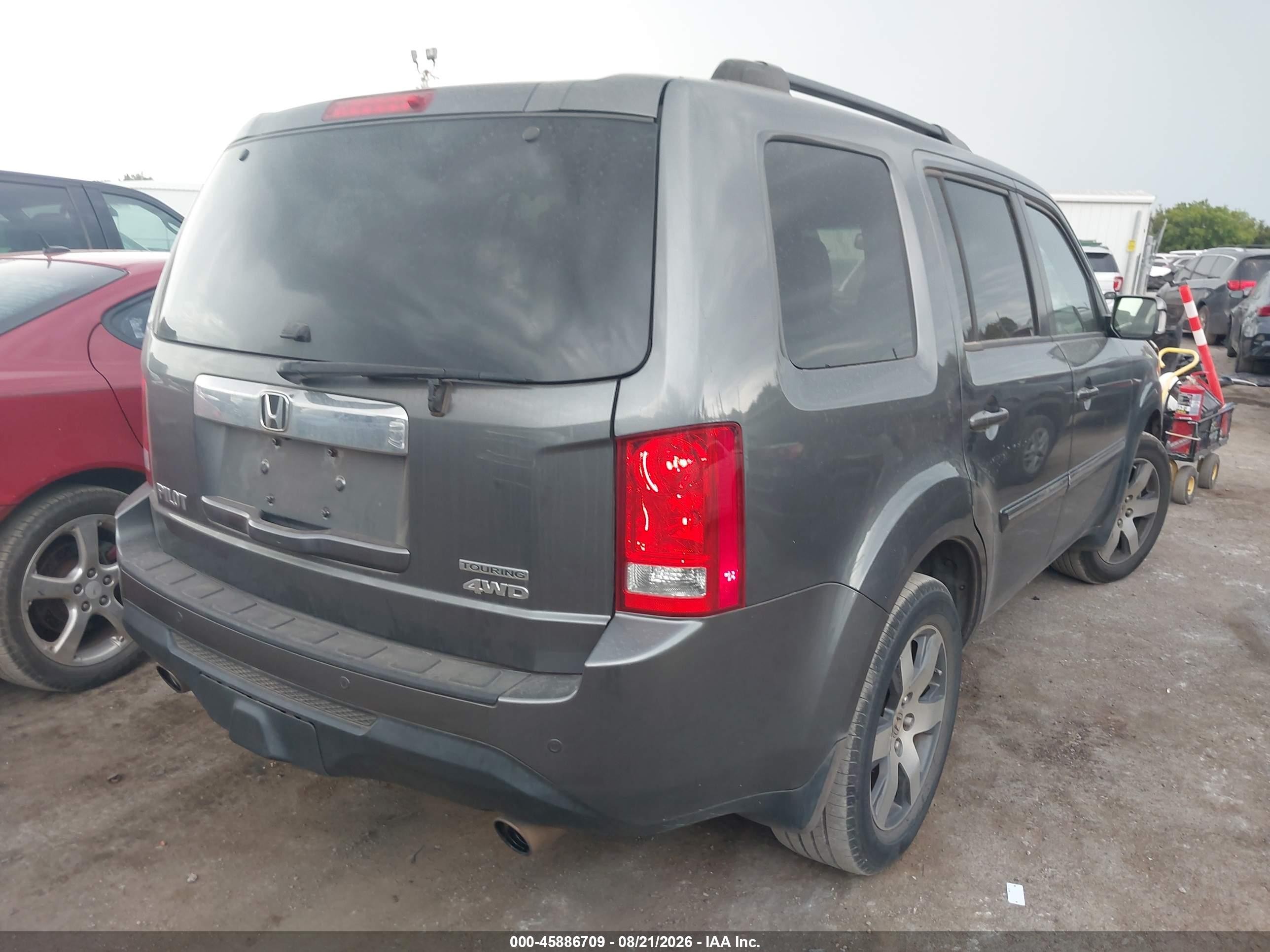 2012 Honda Pilot Touring Gray vin: 5FNYF4H98CB082013