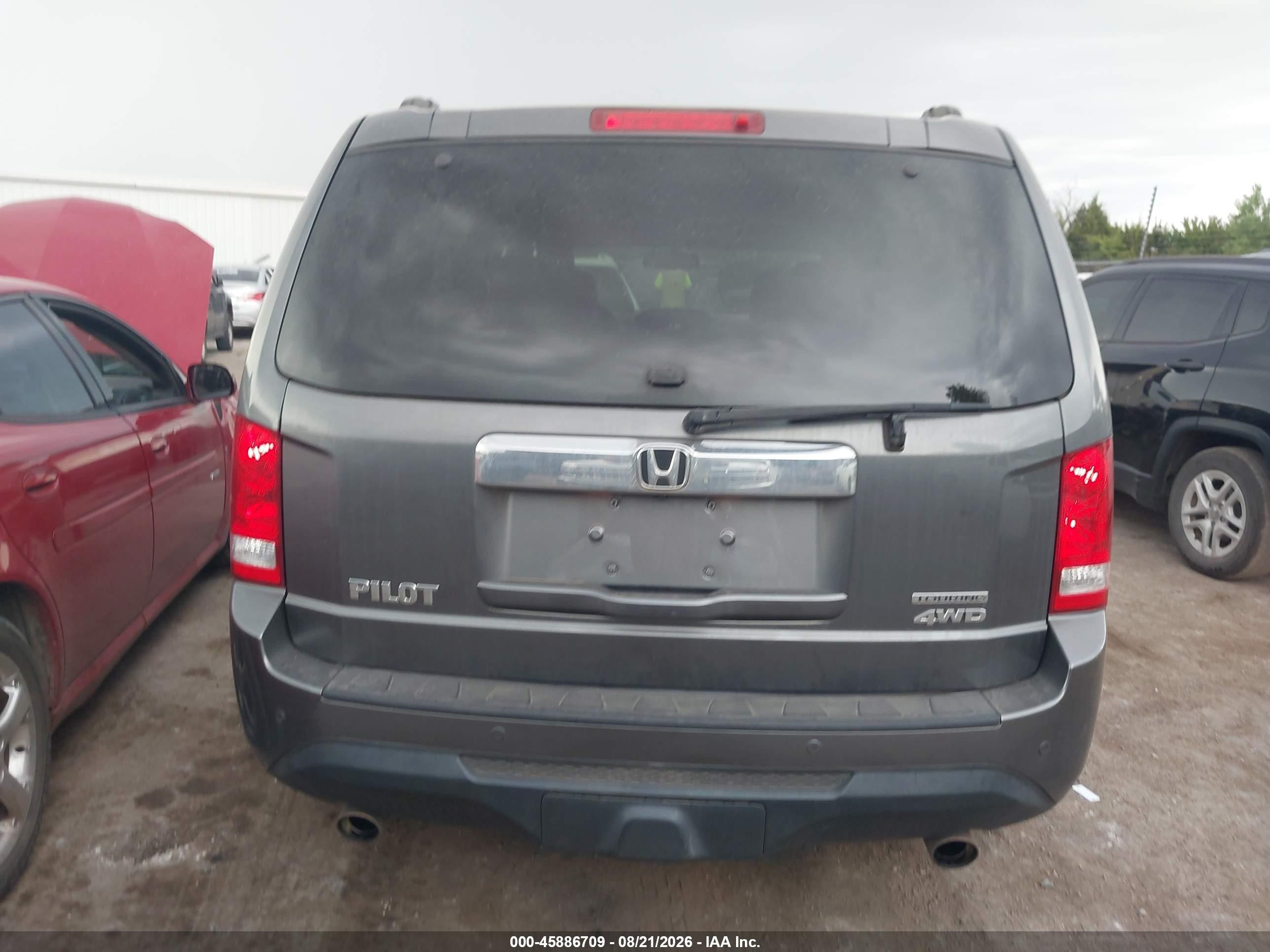 2012 Honda Pilot Touring Gray vin: 5FNYF4H98CB082013