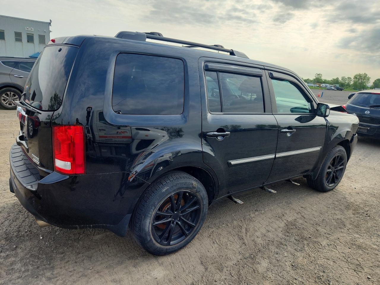 2012 Honda Pilot Touring Black vin: 5FNYF4H98CB505611