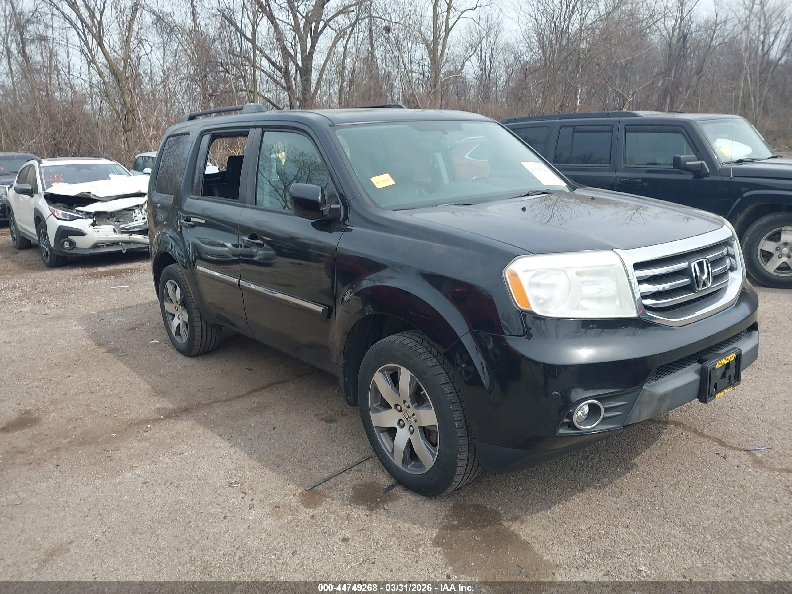 2013 Honda Pilot Touring Black vin: 5FNYF4H98DB065813