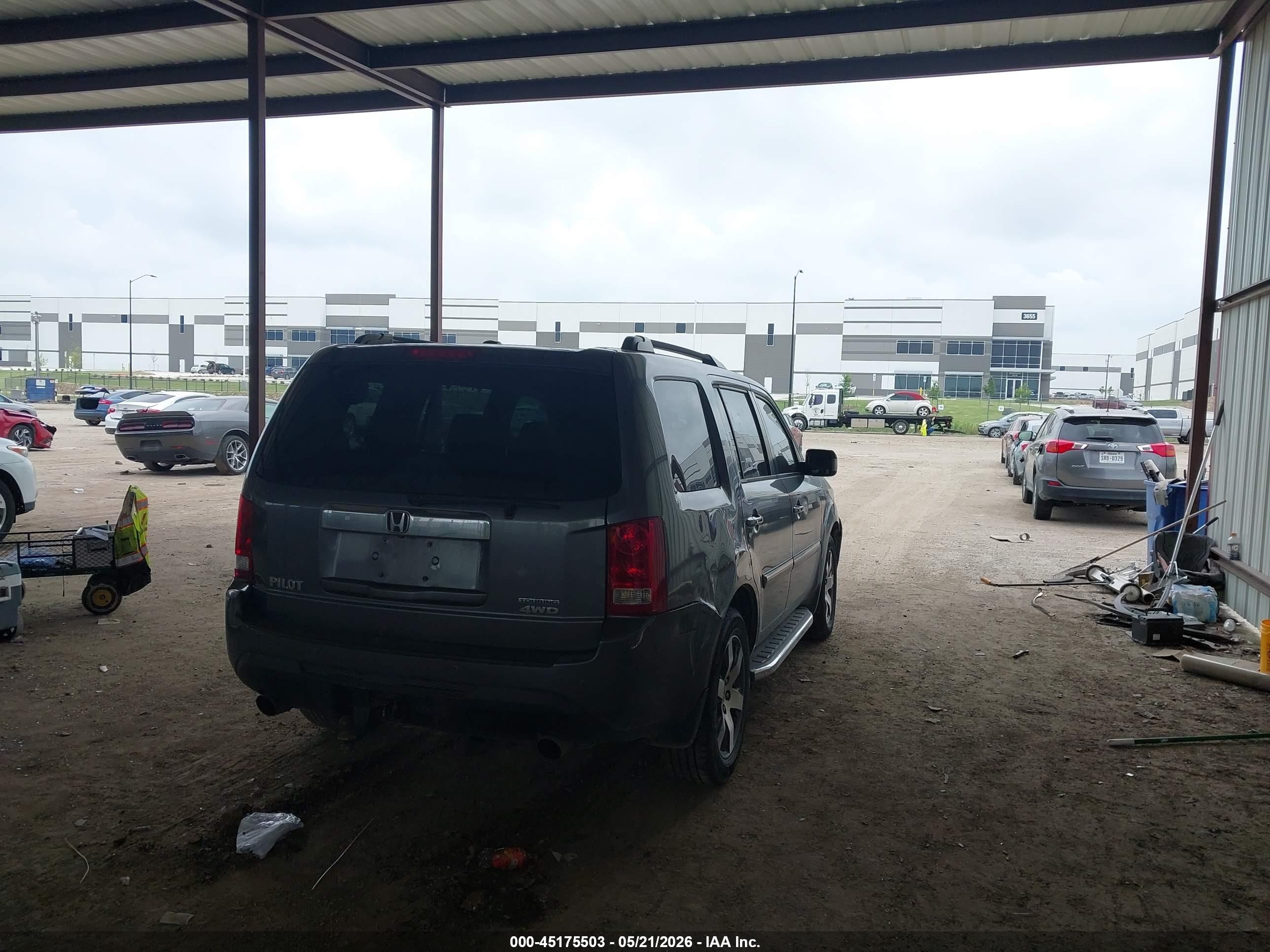 2013 Honda Pilot Touring Gray vin: 5FNYF4H98DB072907
