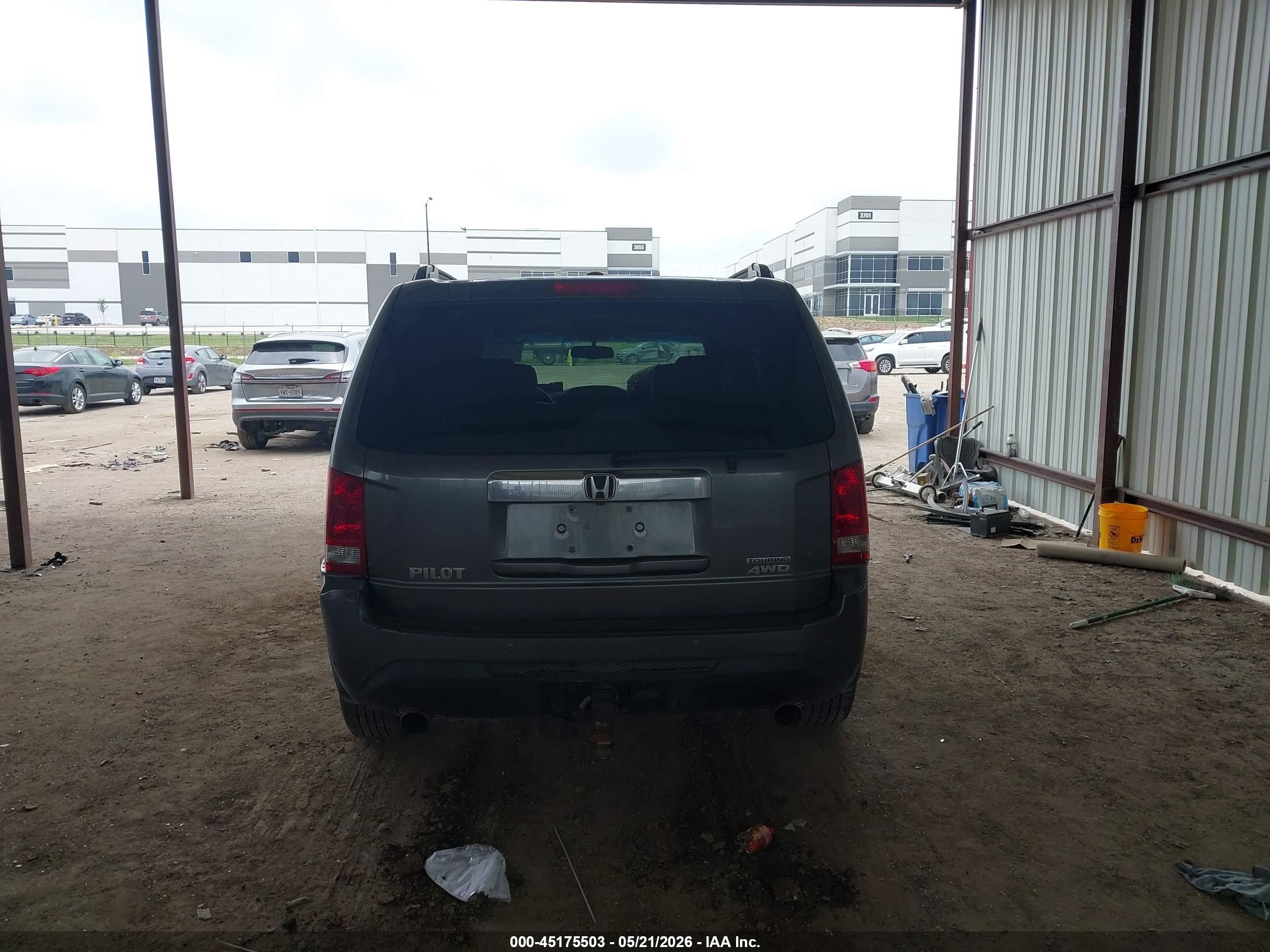2013 Honda Pilot Touring Gray vin: 5FNYF4H98DB072907