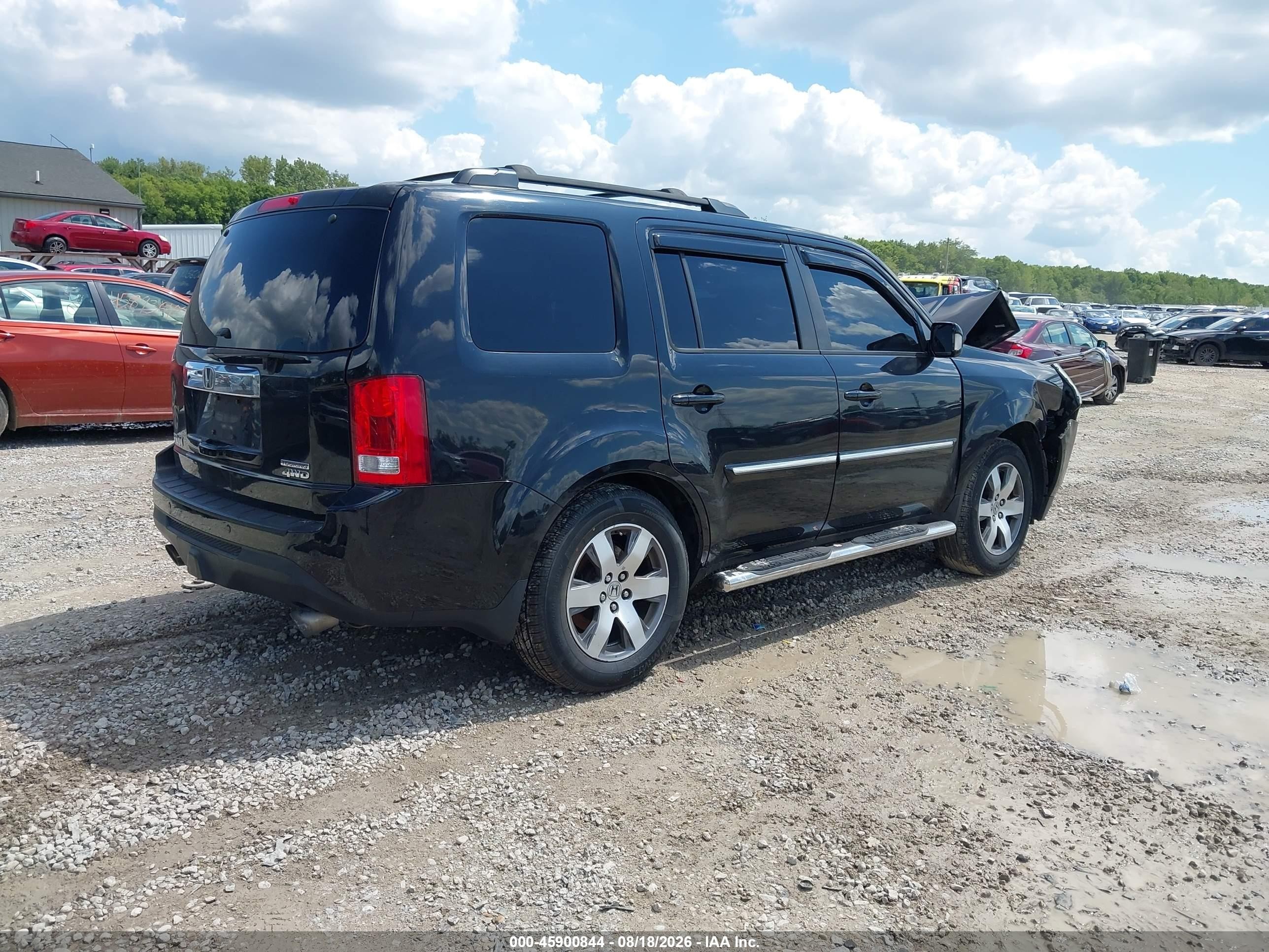 2013 Honda Pilot Touring Black vin: 5FNYF4H98DB084622