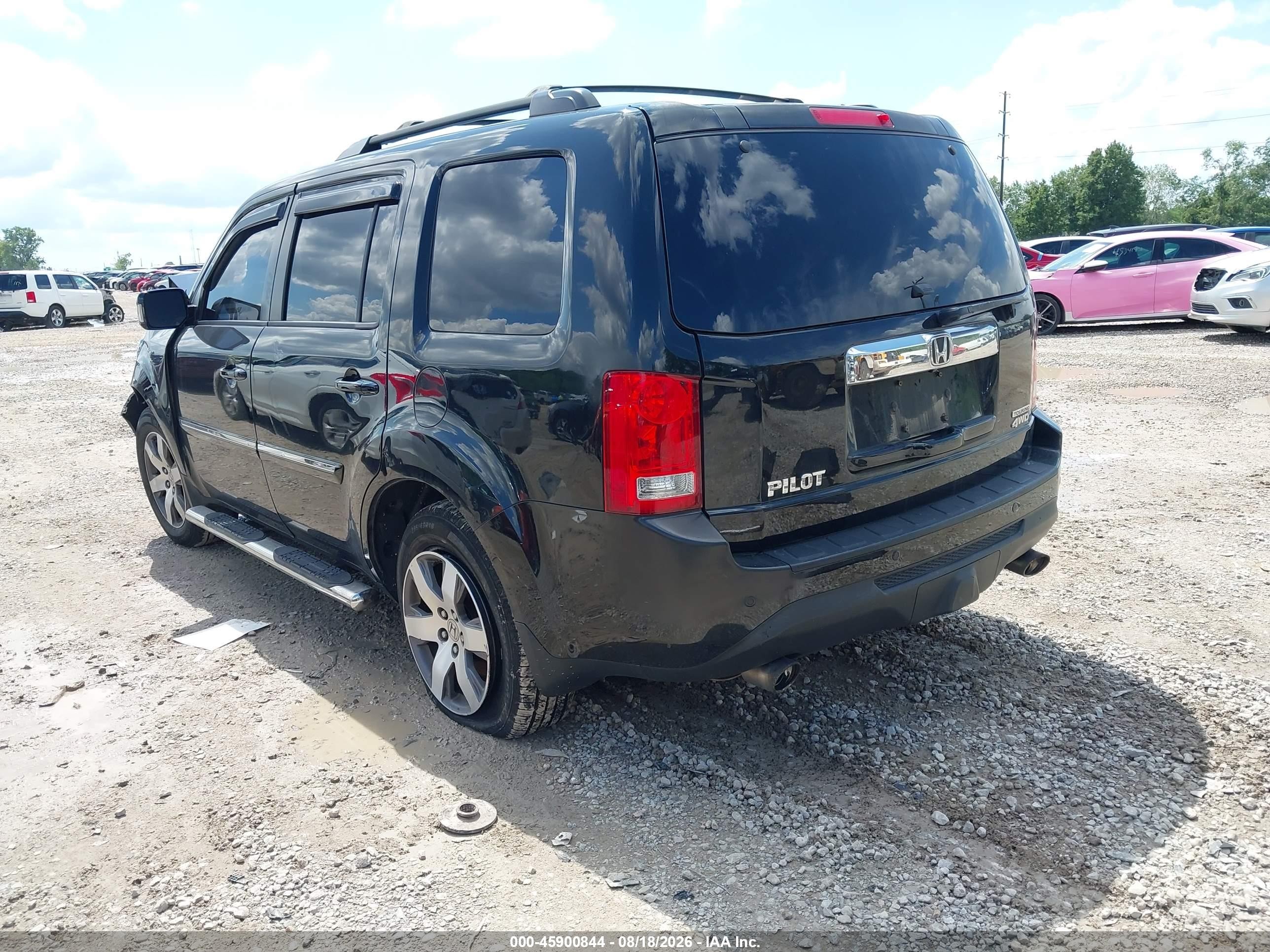 2013 Honda Pilot Touring Black vin: 5FNYF4H98DB084622