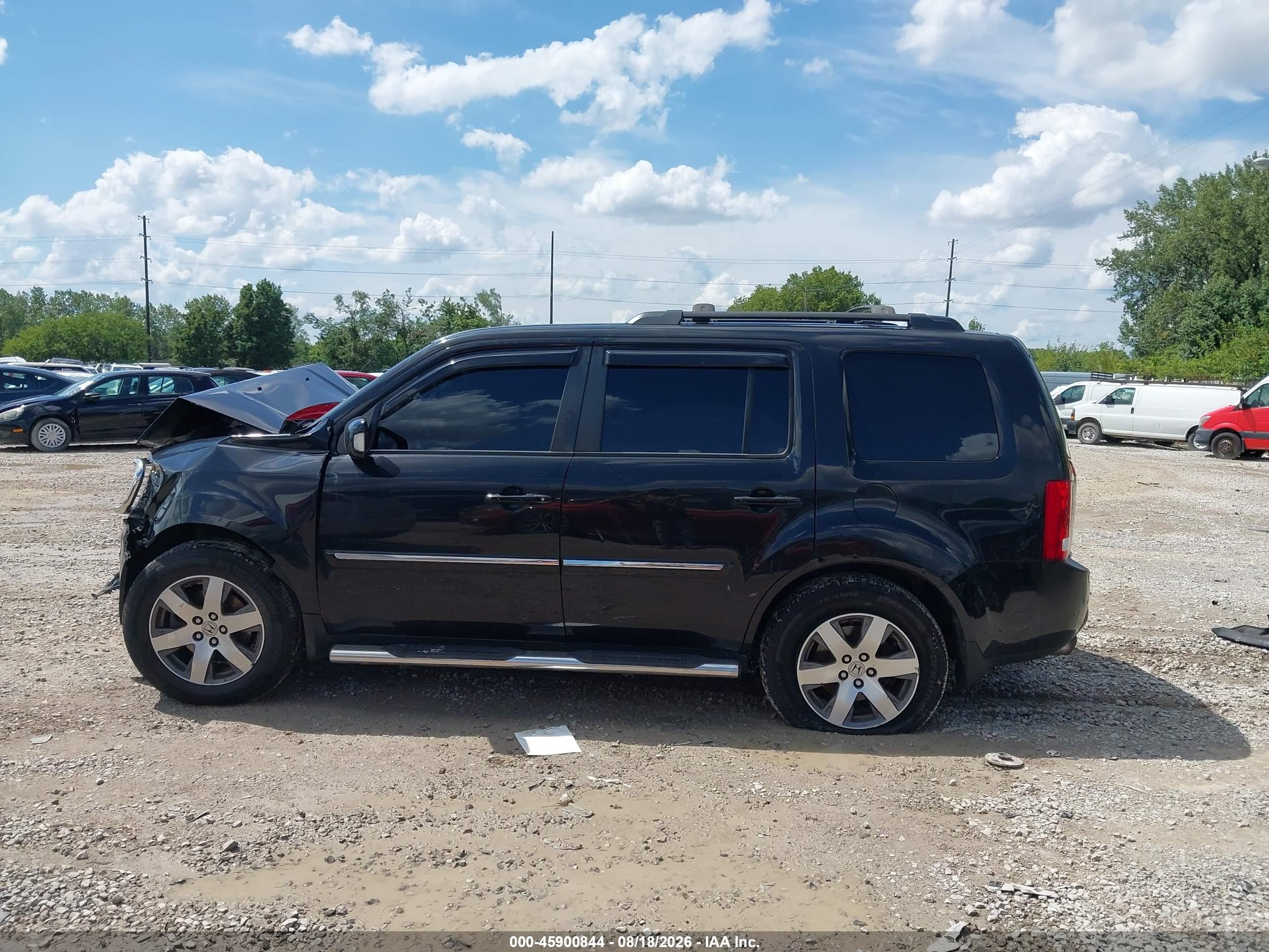 2013 Honda Pilot Touring Black vin: 5FNYF4H98DB084622