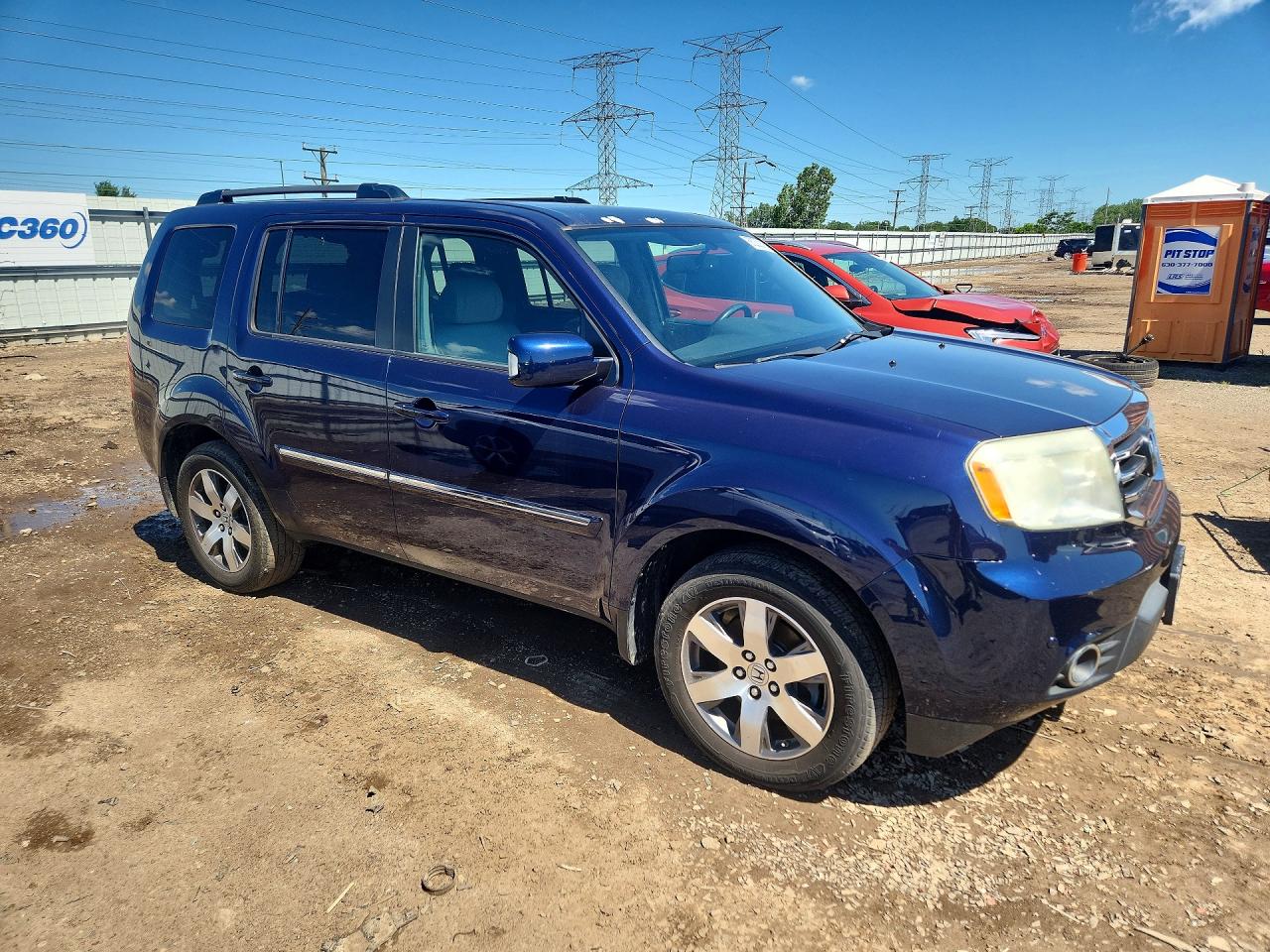 2014 Honda Pilot Touring Blue vin: 5FNYF4H98EB030061