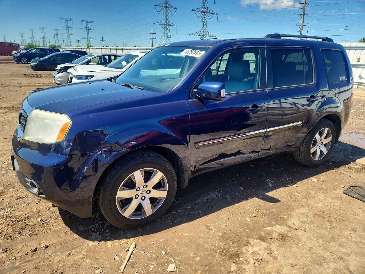 2014 Honda Pilot Touring Blue vin: 5FNYF4H98EB030061