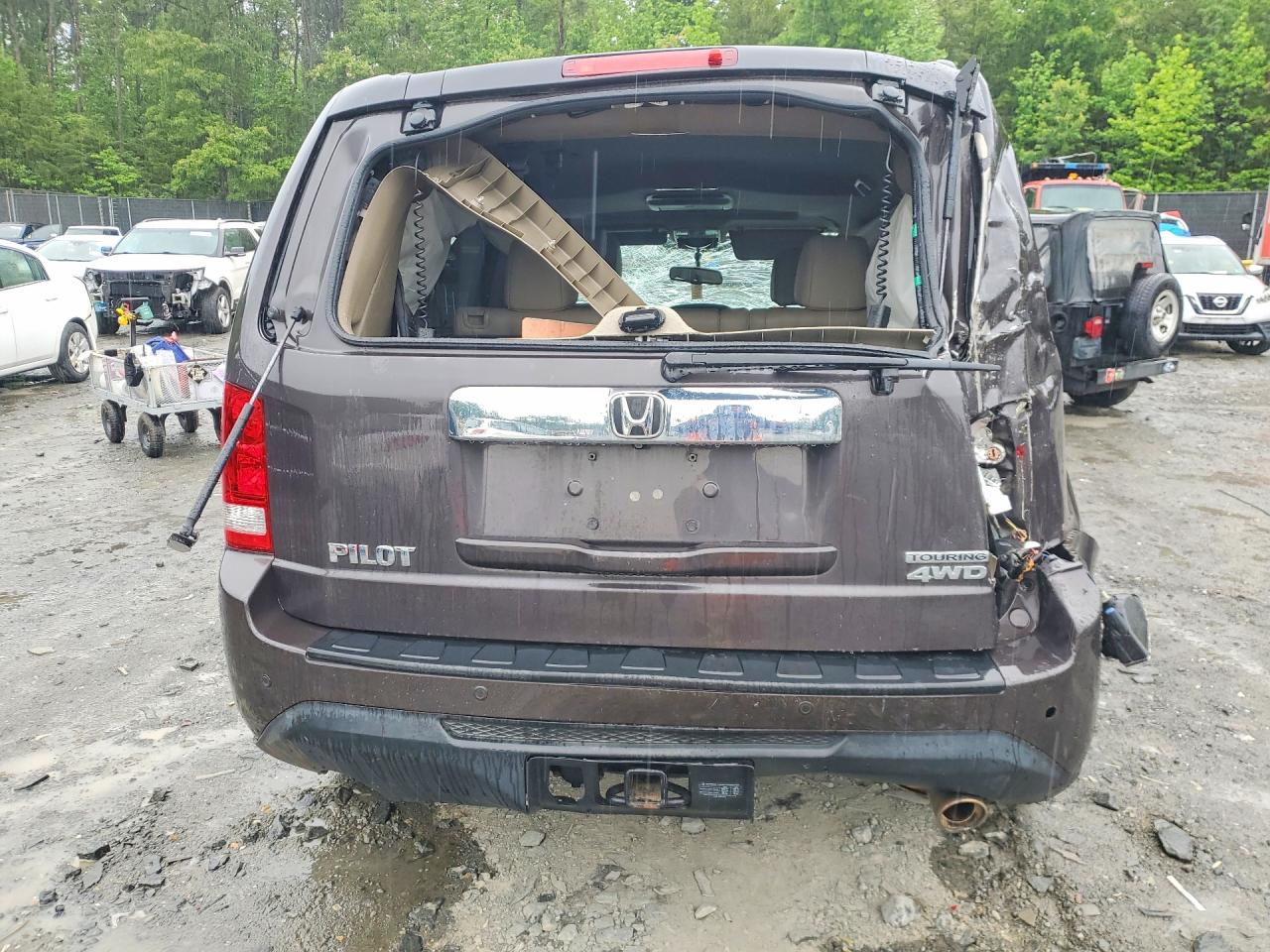 2014 Honda Pilot Touring Gray vin: 5FNYF4H98EB034126