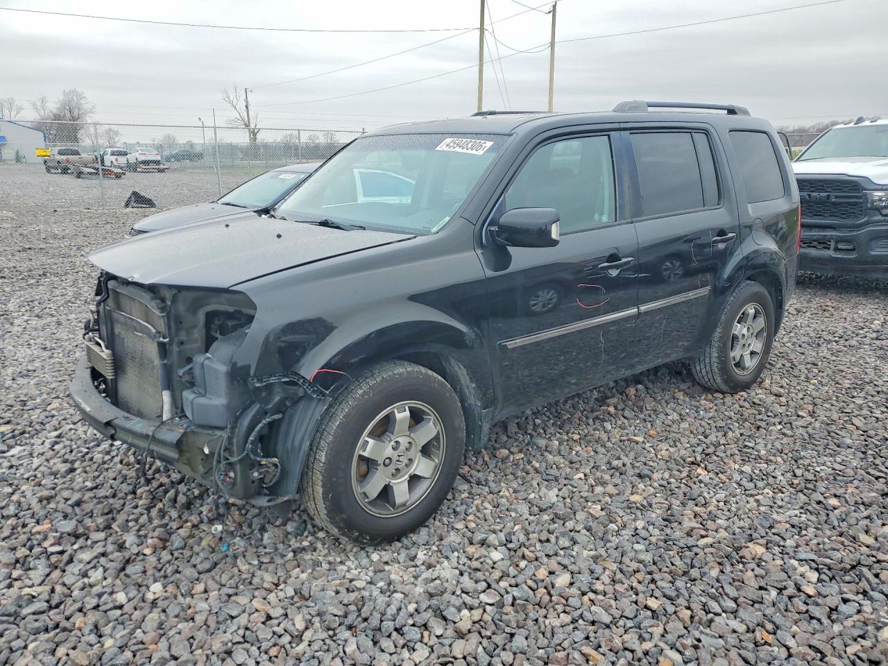 2011 Honda Pilot Touring Black vin: 5FNYF4H99BB020246