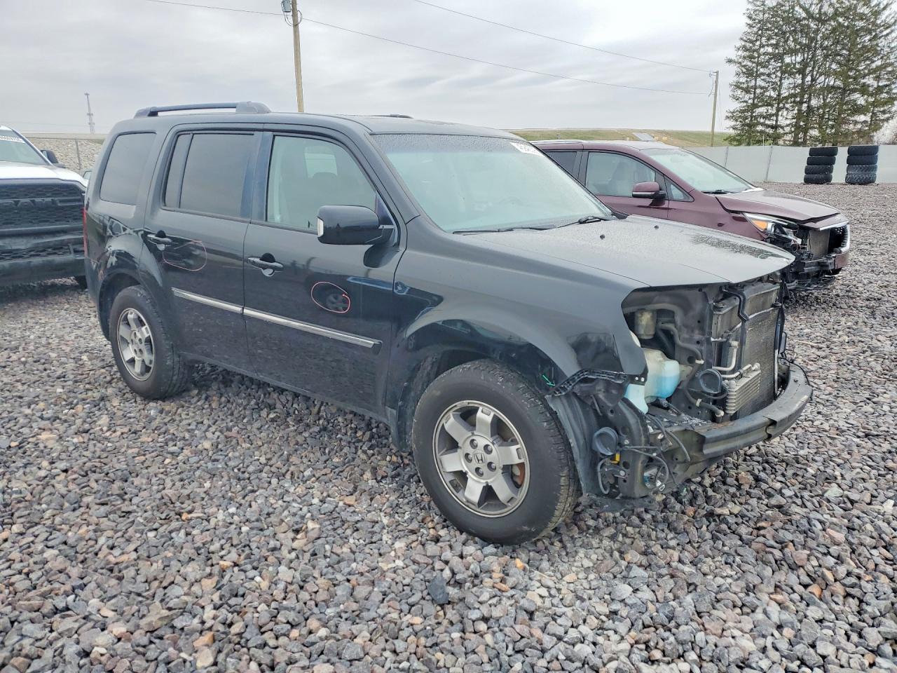 2011 Honda Pilot Touring Black vin: 5FNYF4H99BB020246
